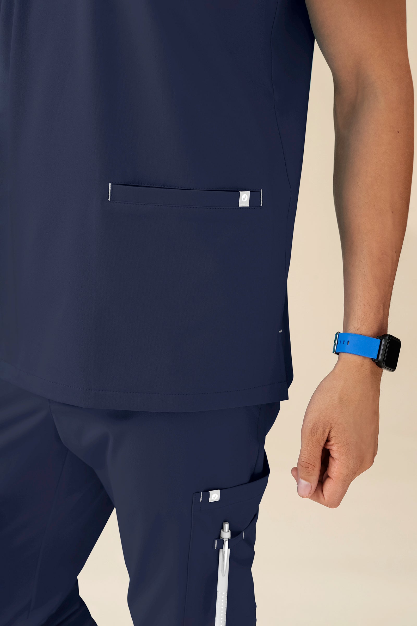 KAERE Schlupfkasack Herren - V-Ausschnitt navy