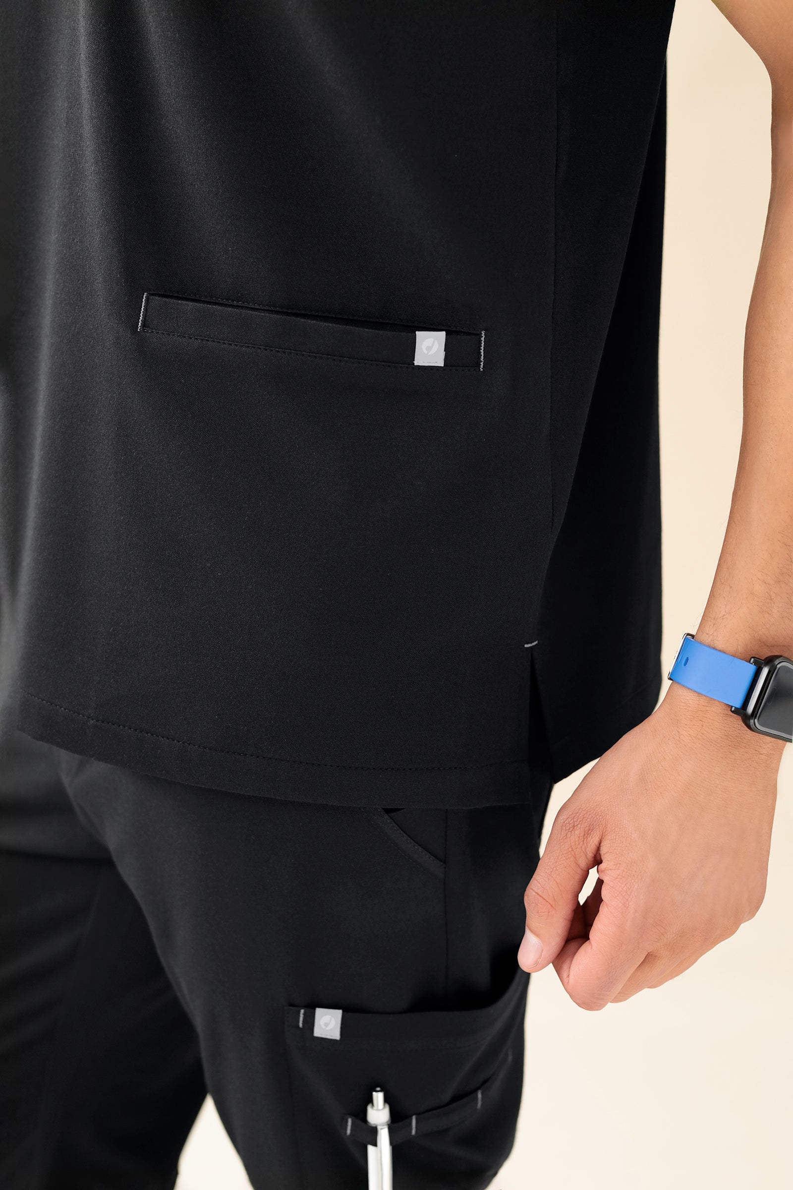 KAERE Schlupfkasack Herren - 3er Pack - V-Ausschnitt schwarz