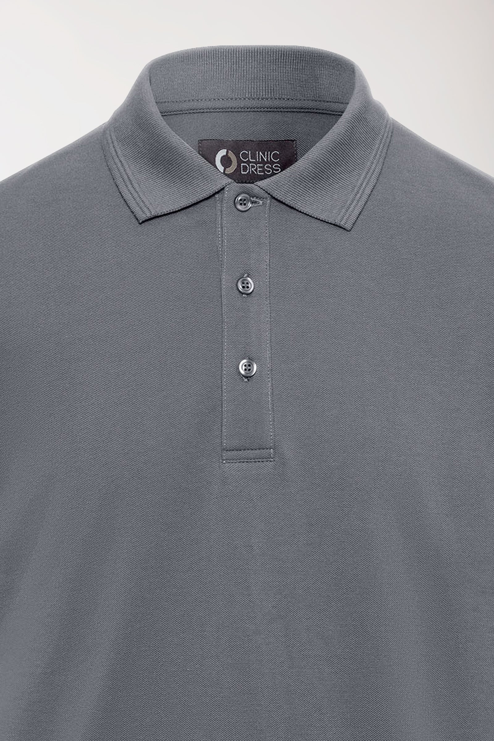 COMFY FLEX Stretch Shirt Herren - Polokragen steingrau