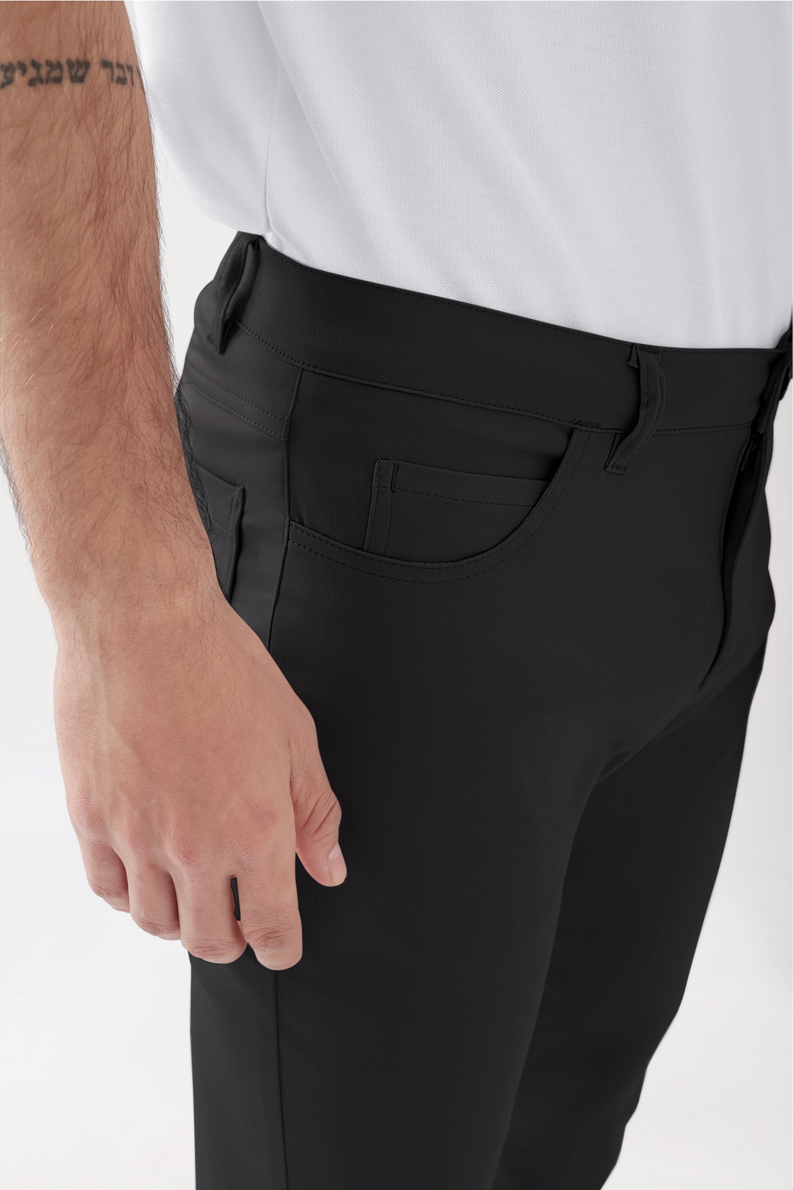 COMFY FLEX 5-Pocket Hose Herren - gerades Bein schwarz