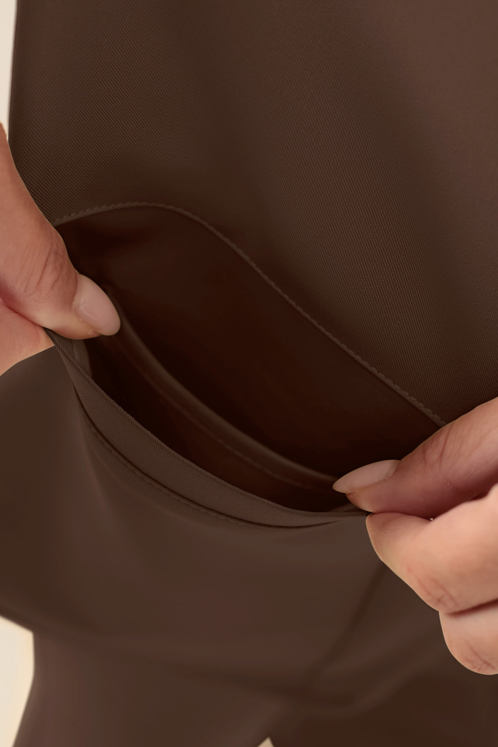 KAERE Kasack Damen - durchgeknöpft coffee