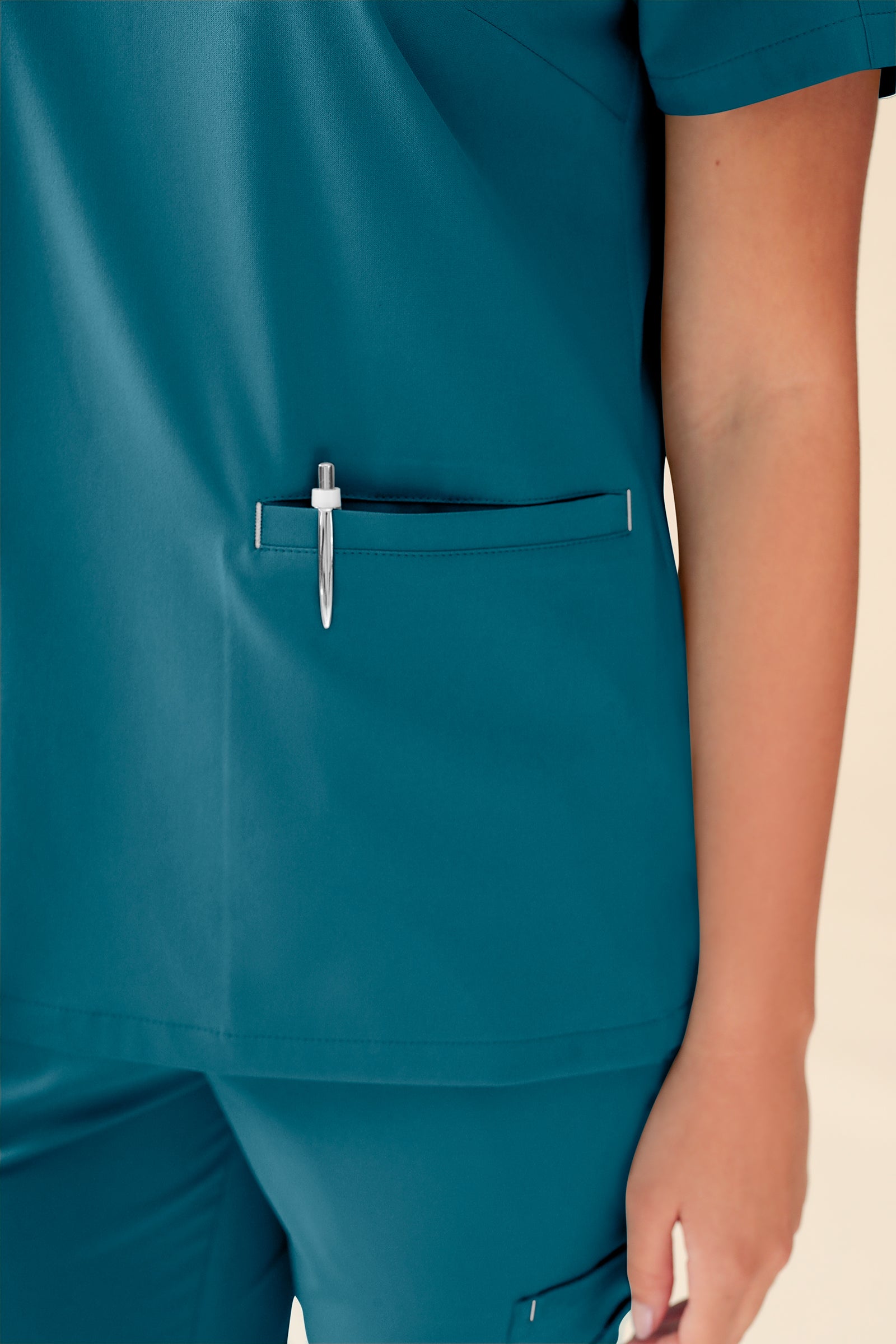 KAERE Schlupfkasack Damen - V-Ausschnitt petrol