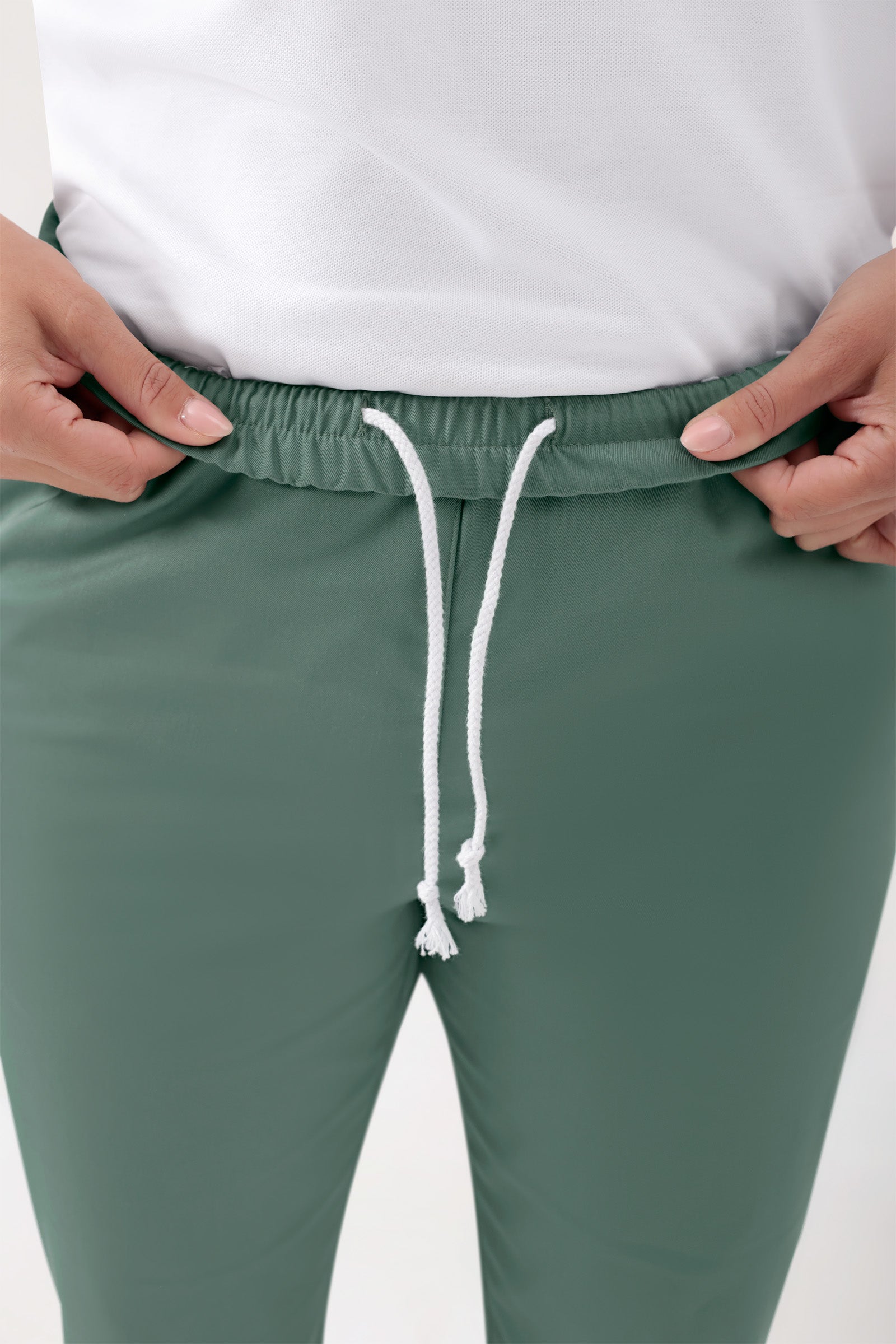 GREEN Stretch Hose Unisex - Rundumgummibund dunkelgrün