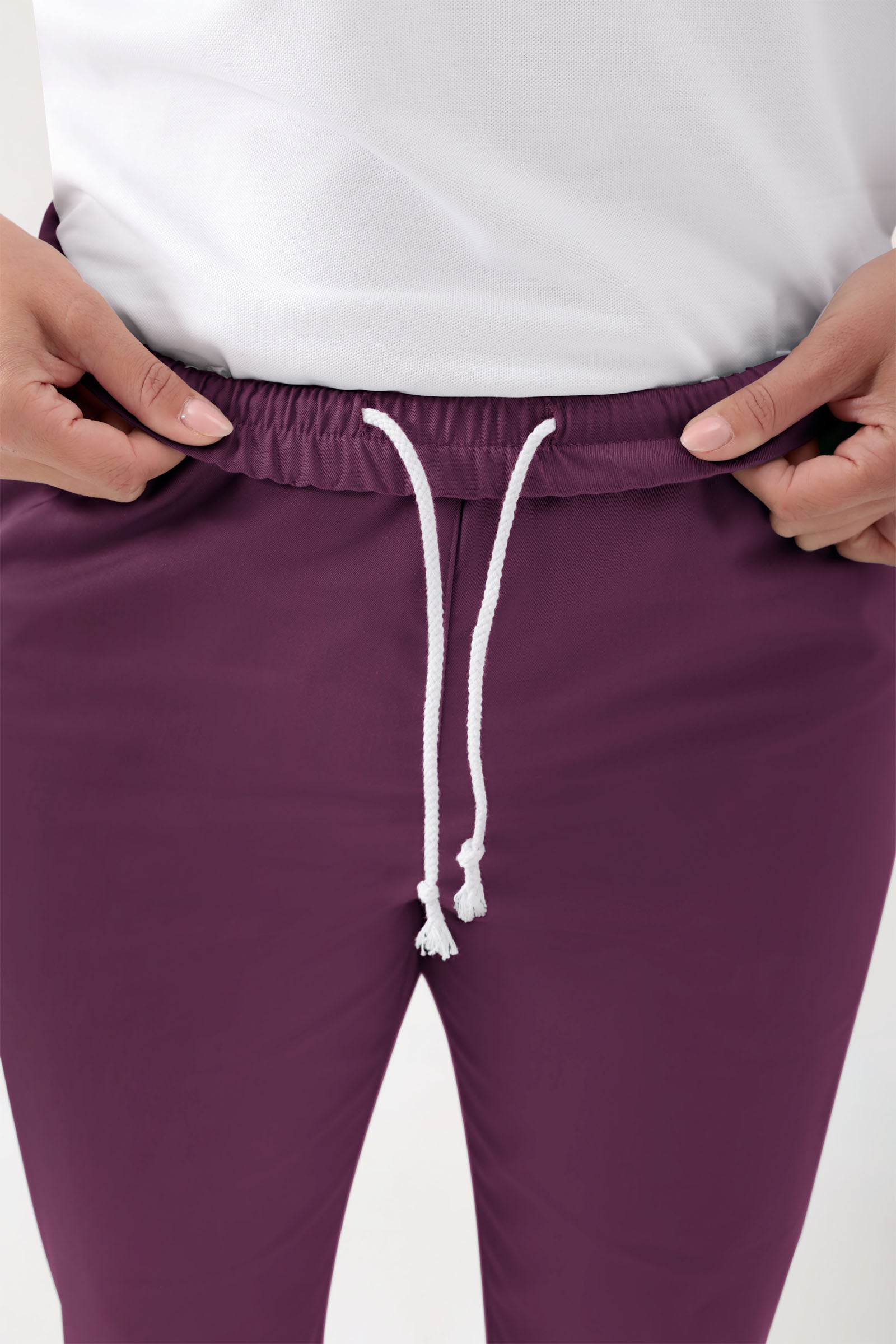 GREEN Stretch Hose Unisex - Rundumgummibund pflaume