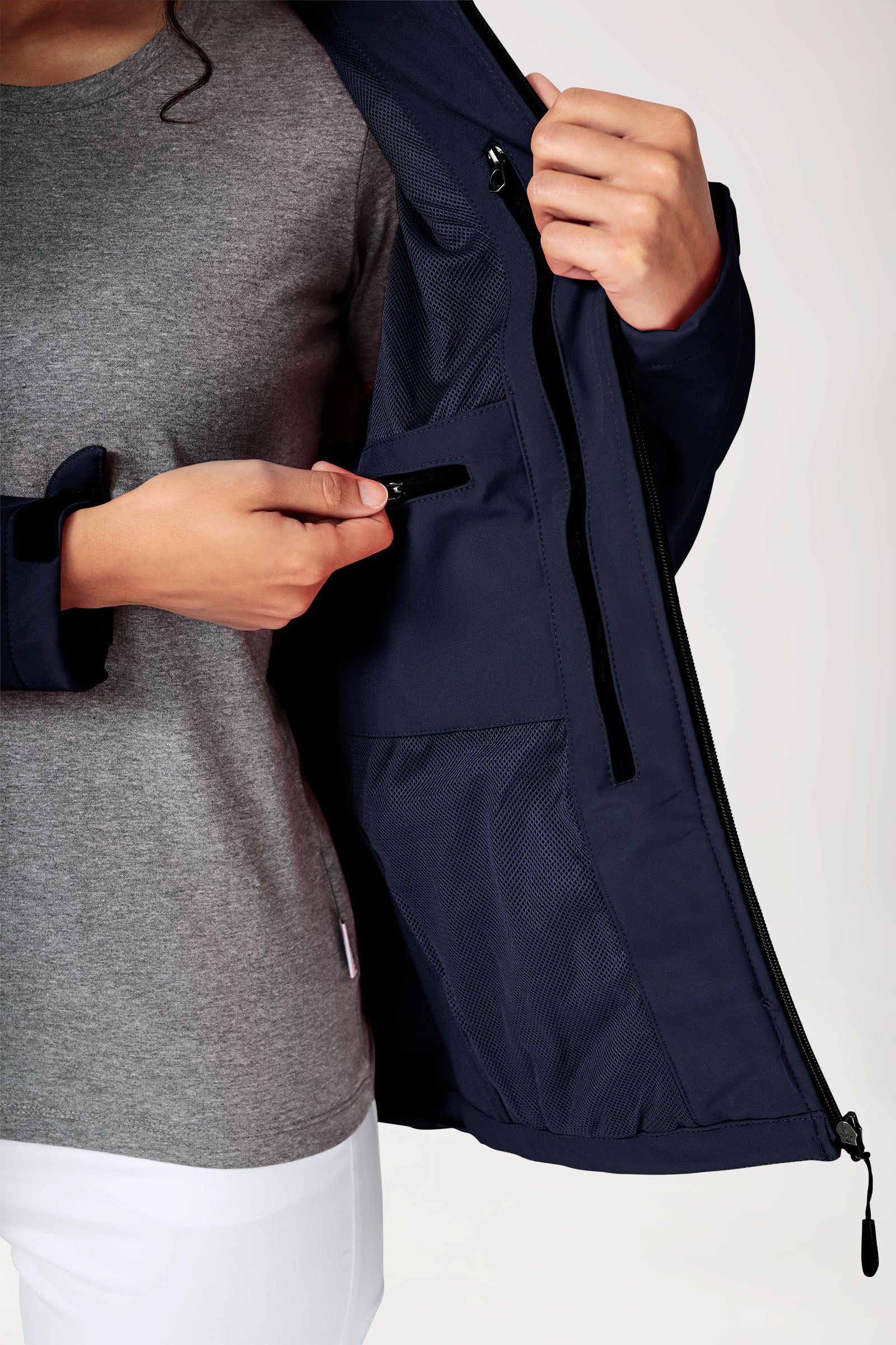 Softshell Jacken Unisex - mit Kapuze navy