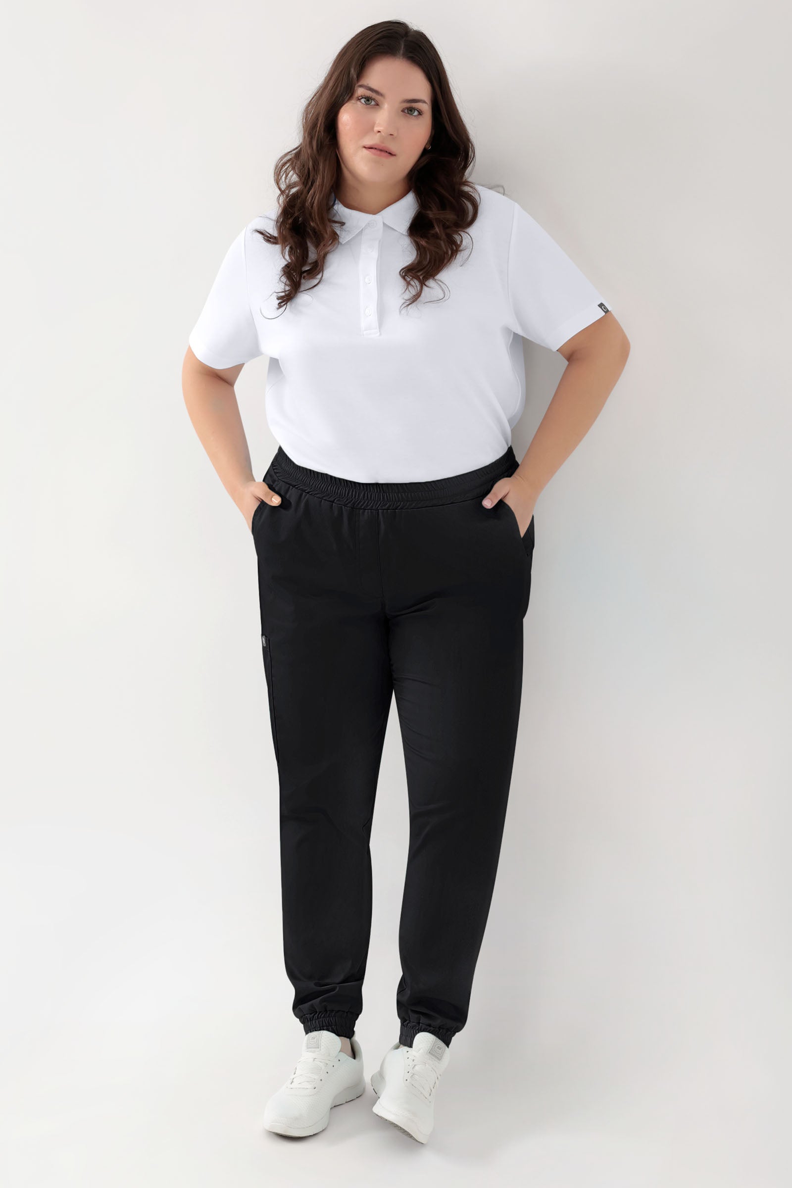 GREEN Stretch Hose Damen - Jogpants Style schwarz