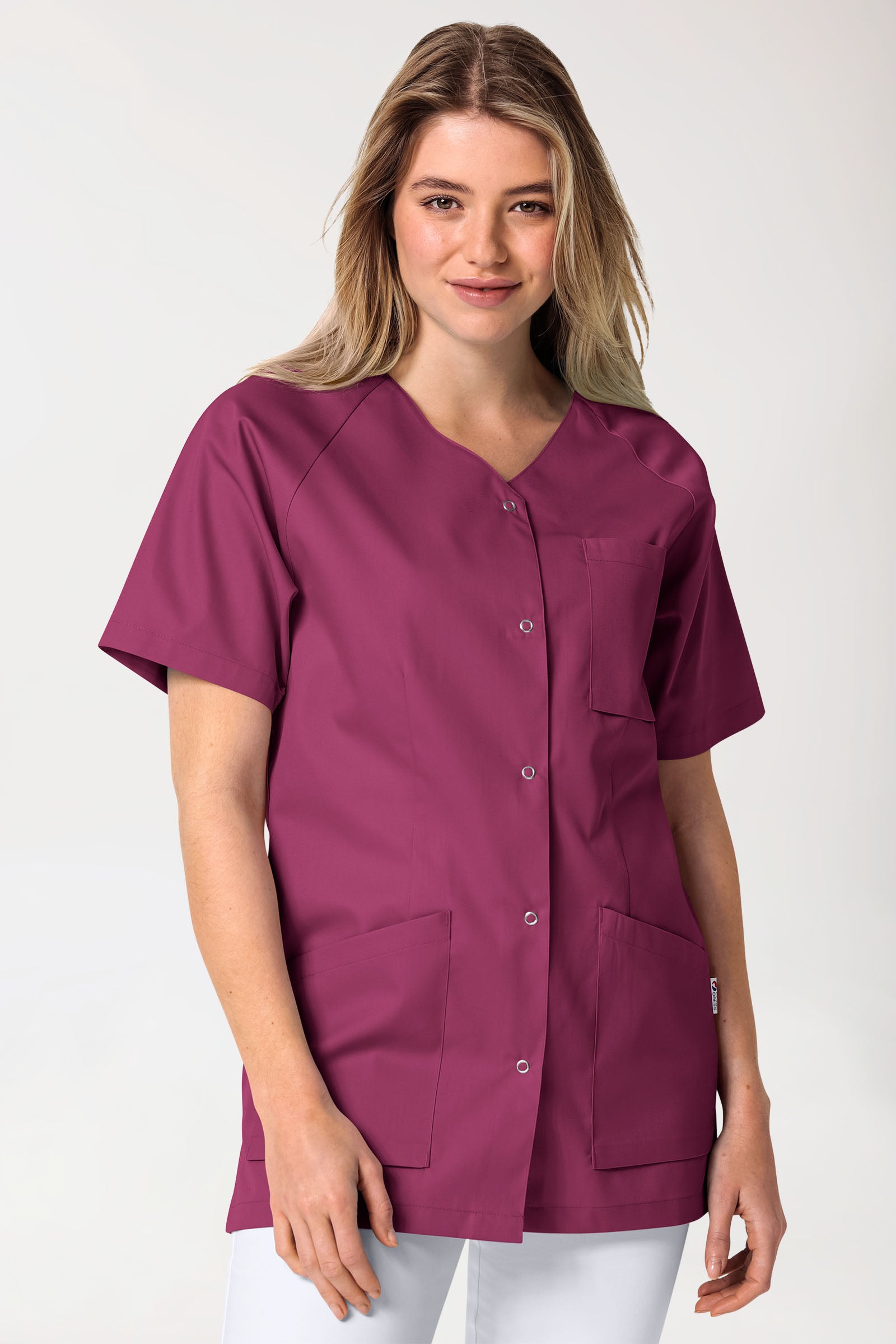 CORE Kasack Damen - durchgeknöpft berry