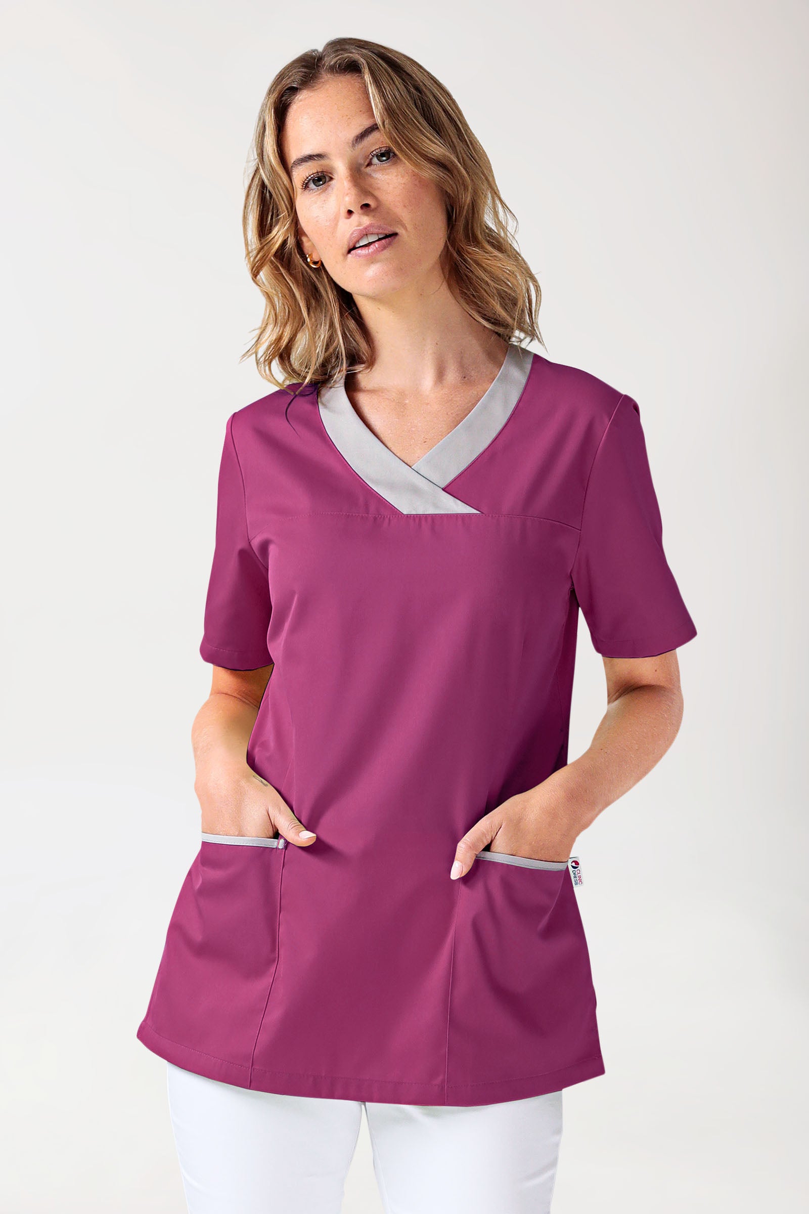 CORE Schlupfkasack Damen berry/grau