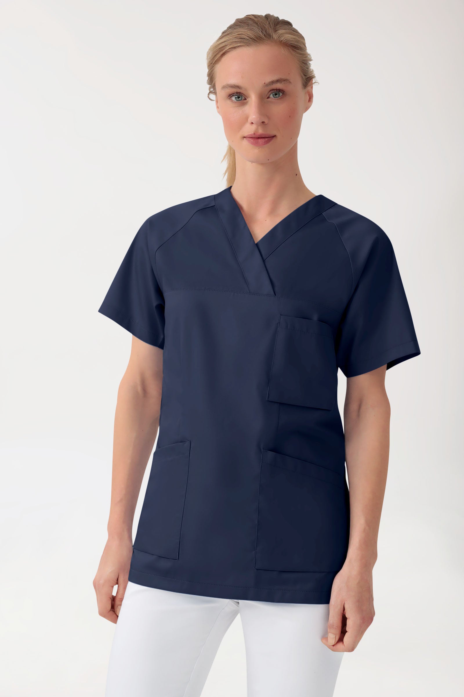 DER Kasack-Kasack Damen - V-Ausschnitt navy