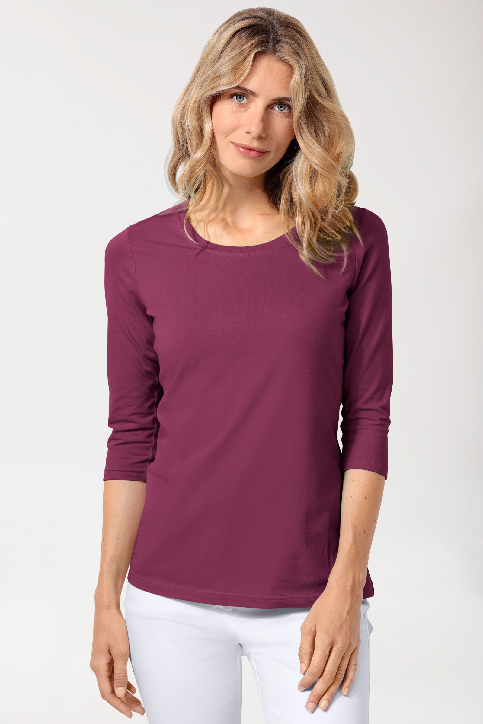 CORE Shirt Damen - 3/4 Arm berry