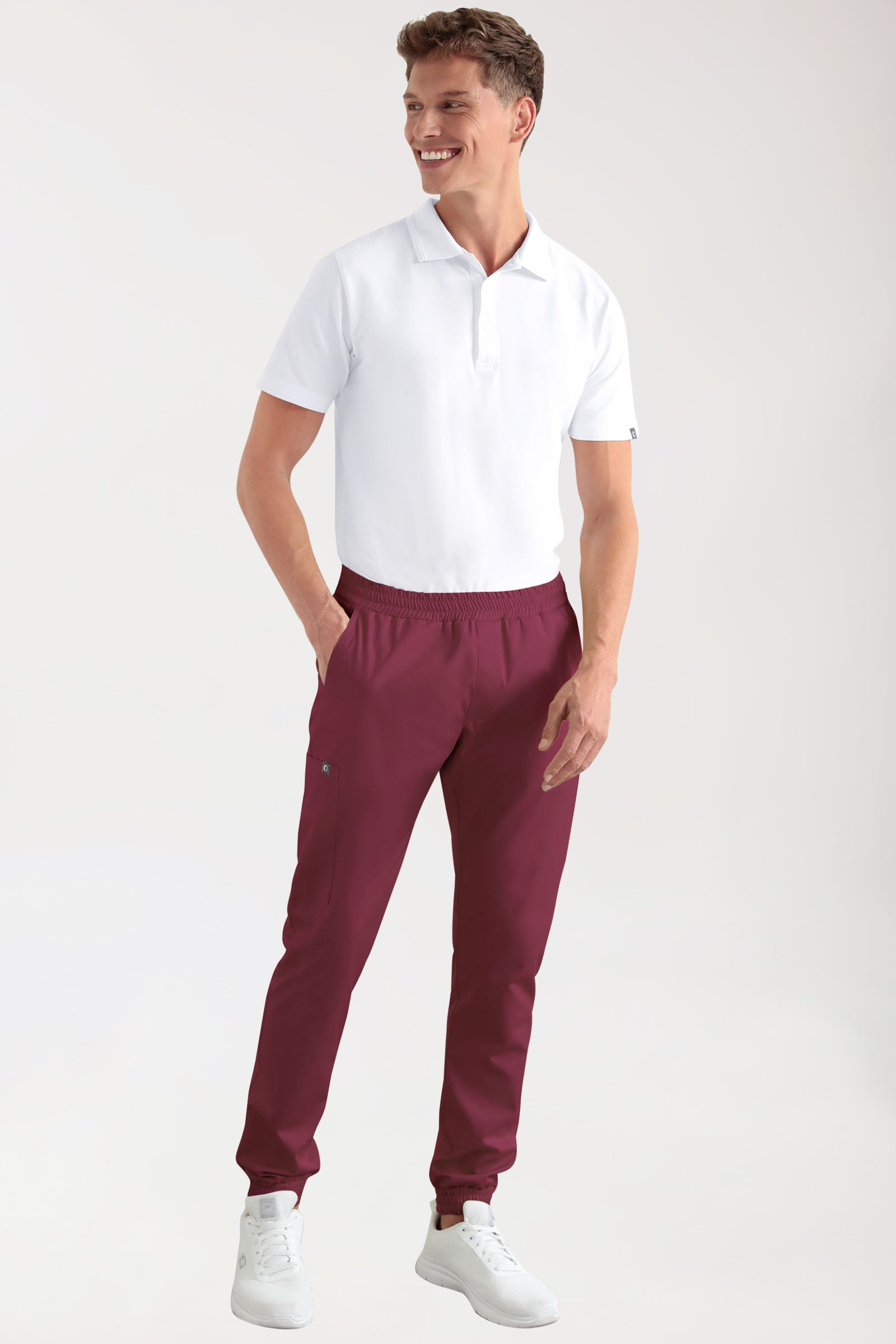 CORE Cargohose Herren - Jogpants Style bordeaux