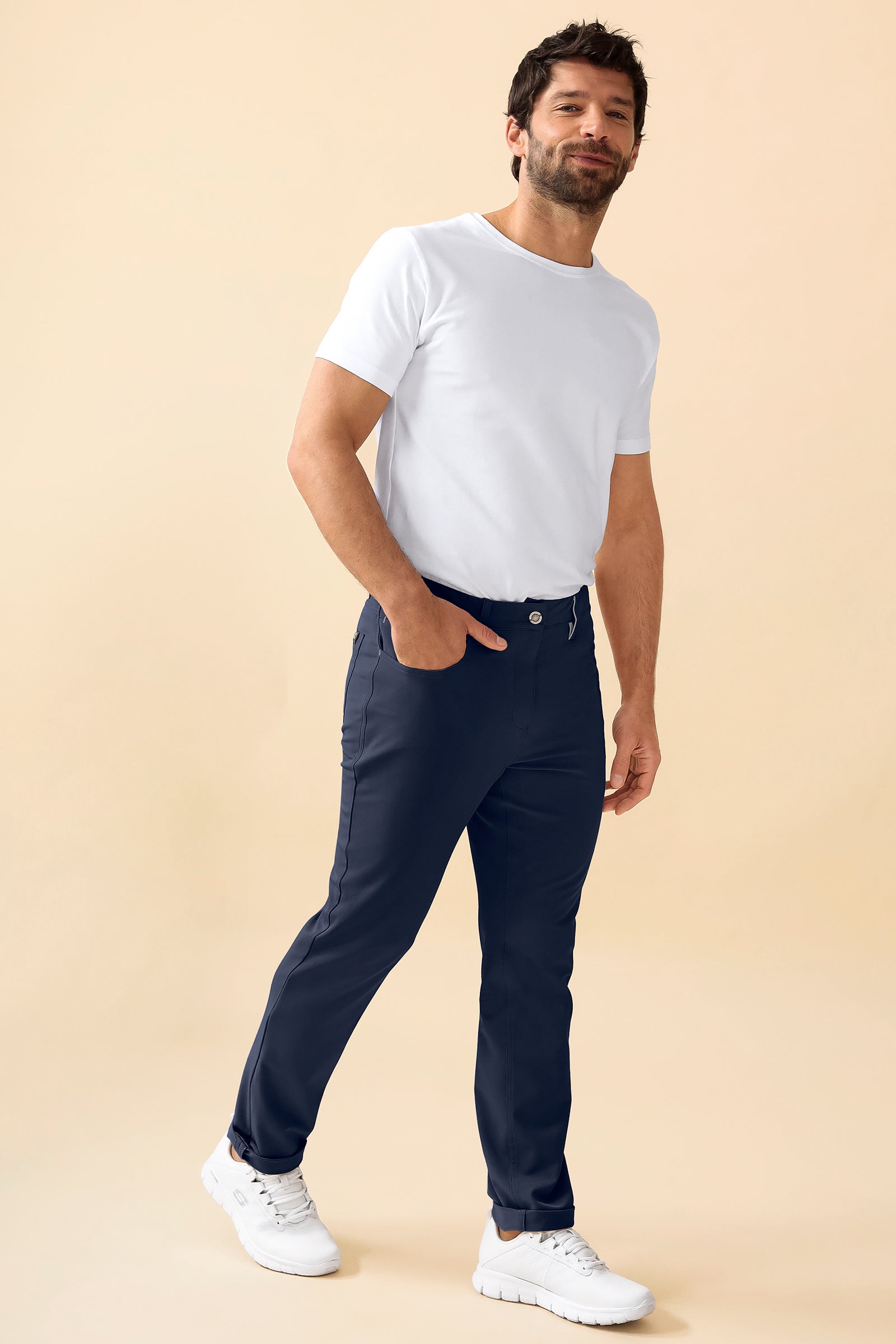 KAERE Hose Herren - 5-Pocket navy