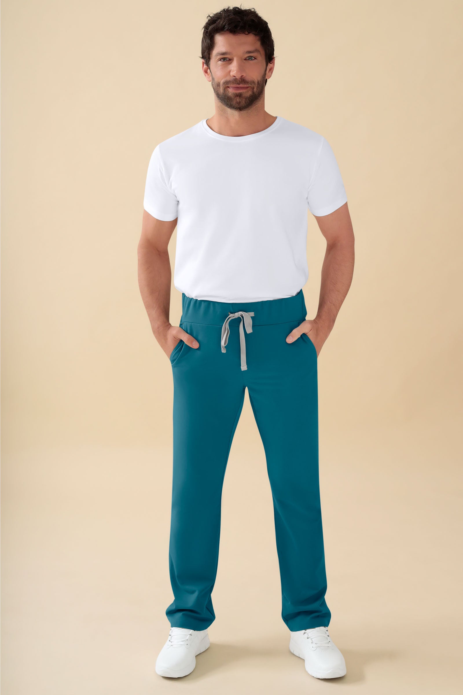 KAERE Hose Herren - gerader Saum Kurzgr. ohne Beintaschen petrol