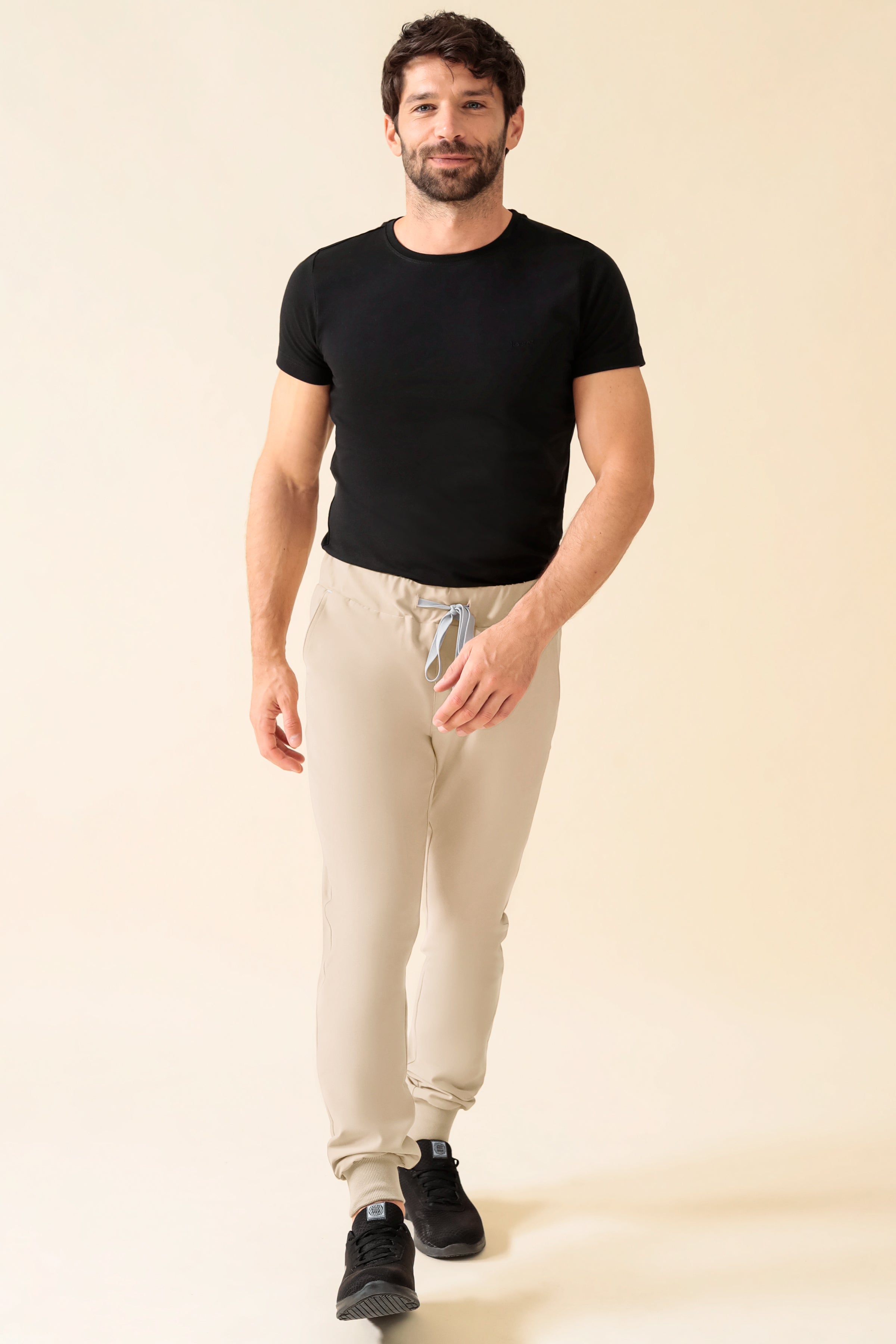 KAERE Hose Herren - Saumbündchen Kurzgr. ohne Beintaschen sand, Vorderansicht 