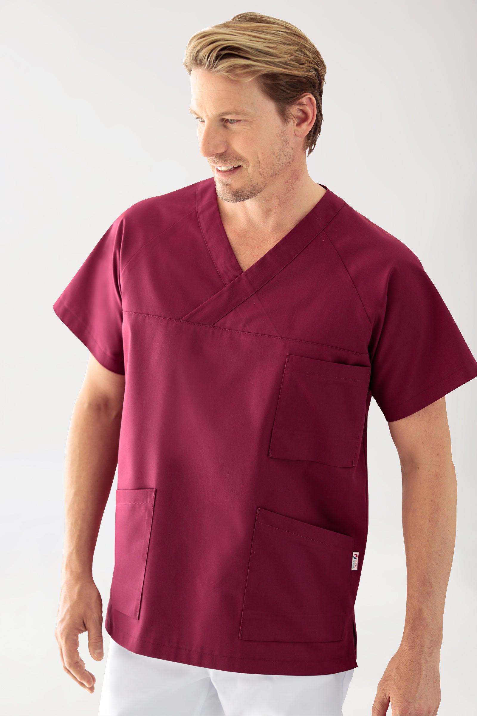 CORE Schlupfkasack Herren - V-Ausschnitt bordeaux