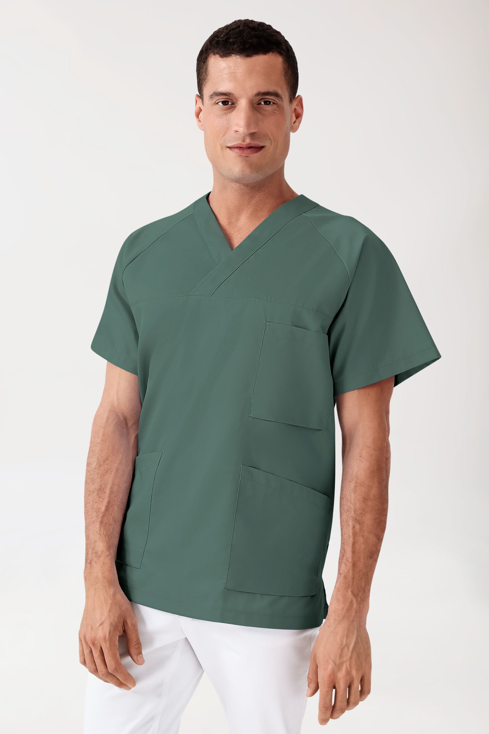 CORE Schlupfkasack Herren - V-Ausschnitt dunkelgrün