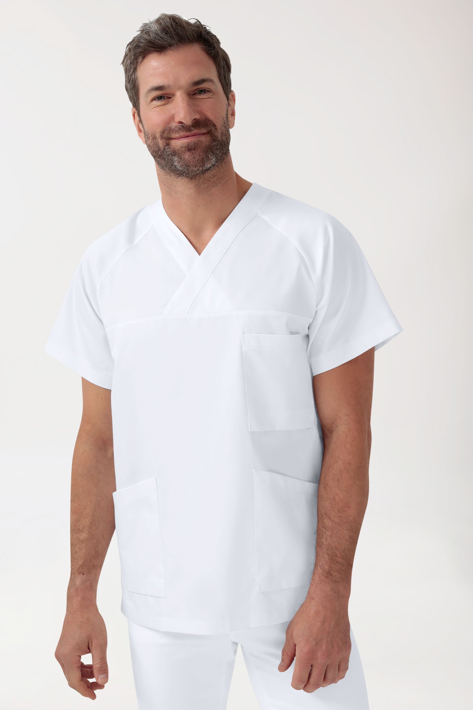 DER Kasack-Kasack Herren - V-Ausschnitt weiß