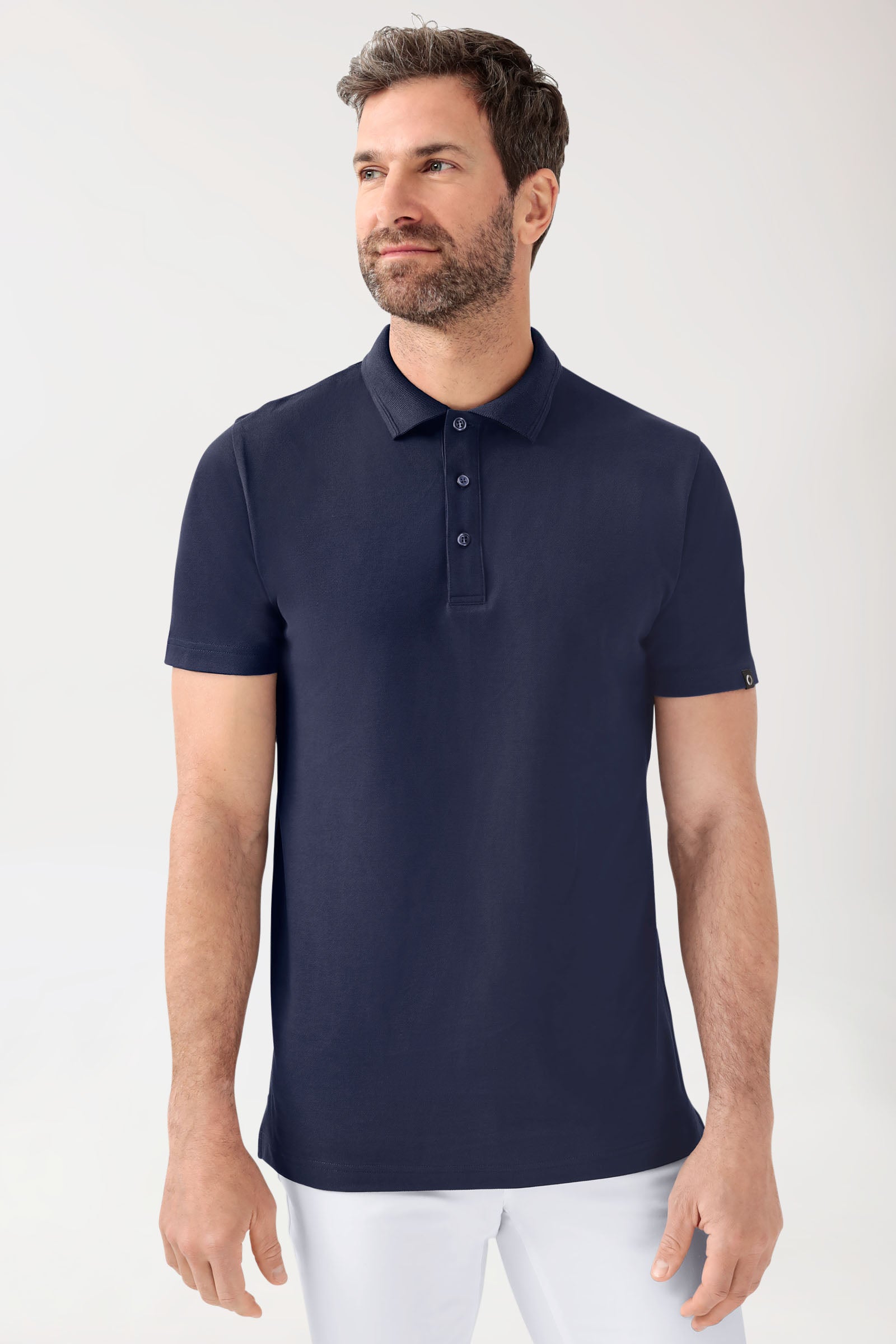 COMFY FLEX Stretch Shirt Herren - Polokragen navy