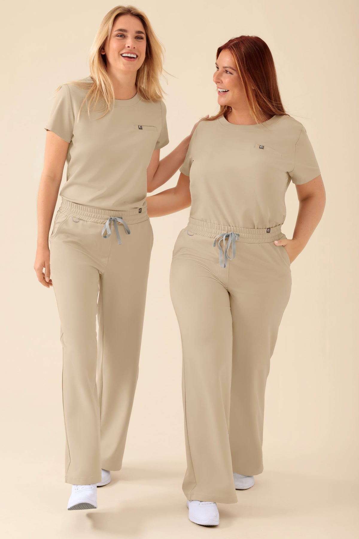 KAERE Hose Damen - weites Bein sand, Vorderansicht 