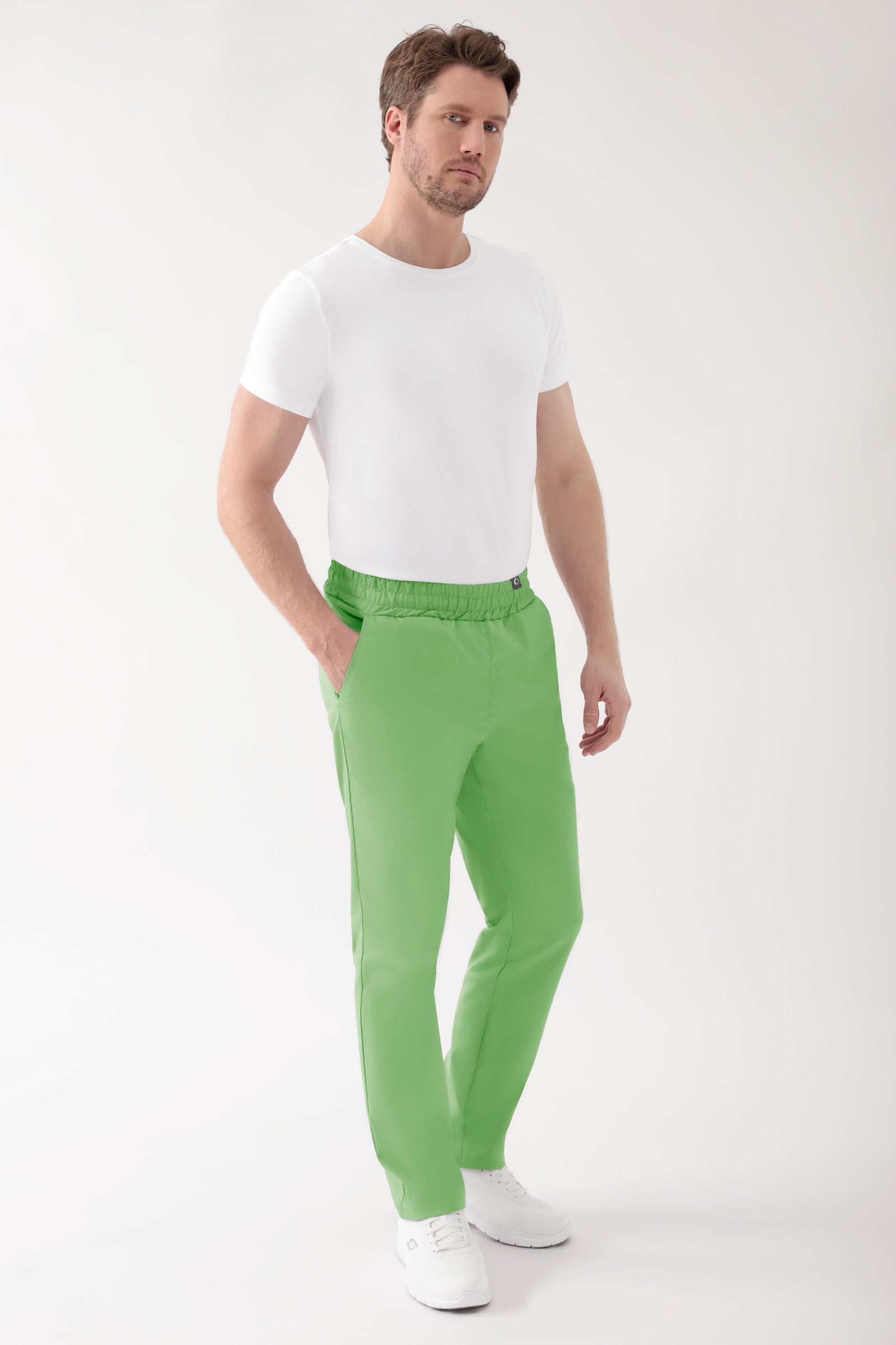 CORE Hose Unisex - hoher Bund apfelgrün, Vorderansicht 