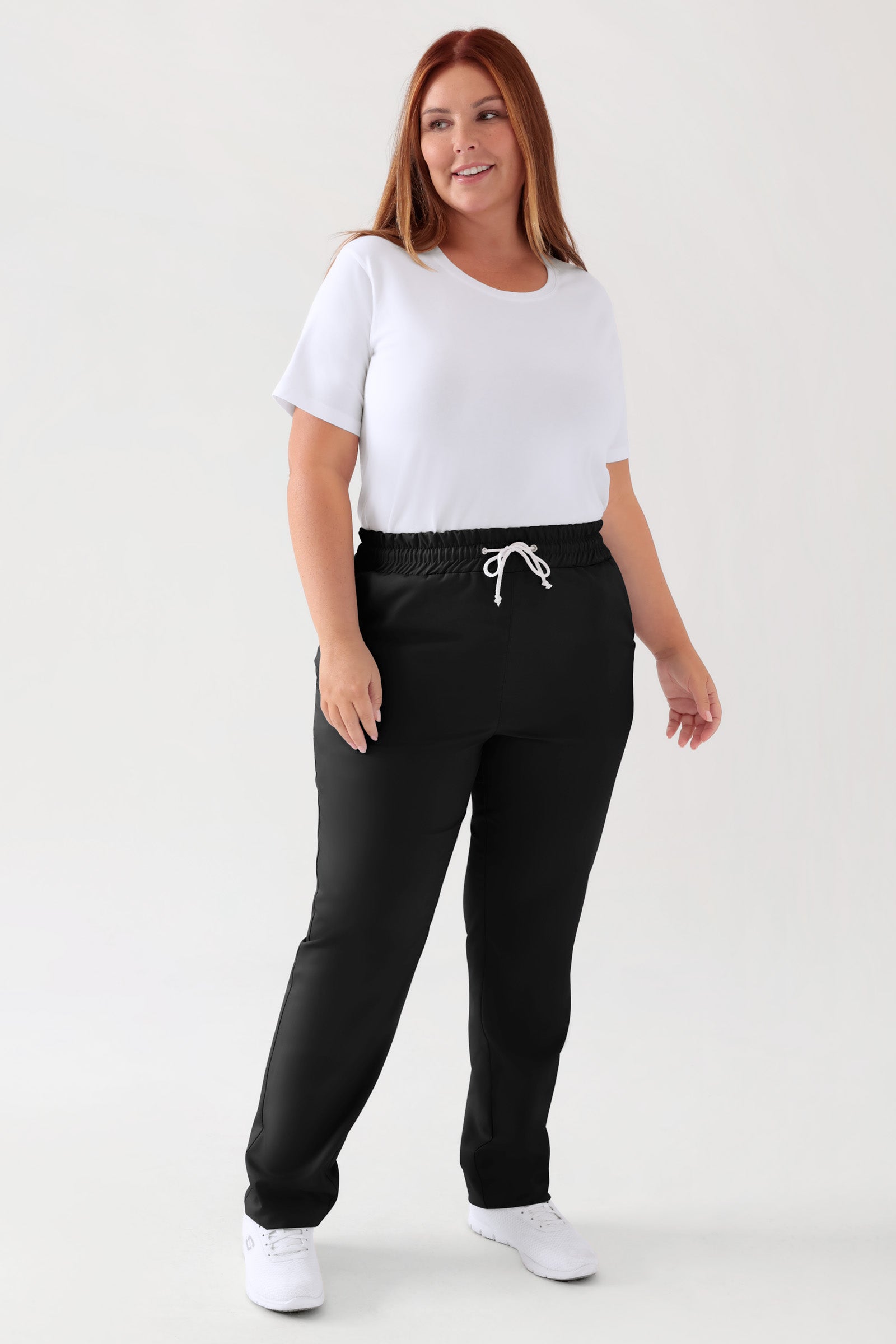 TENCEL™ Hose Unisex - Rundumgummibund schwarz, Vorderansicht 