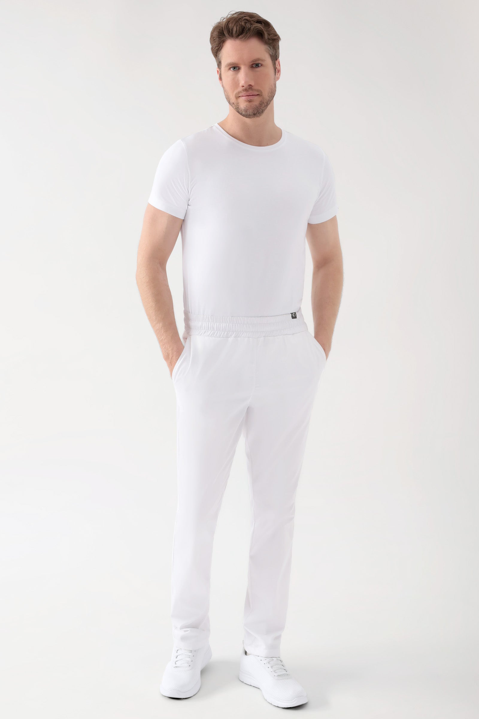 CORE Hose Unisex - hoher Bund weiß, Vorderansicht 