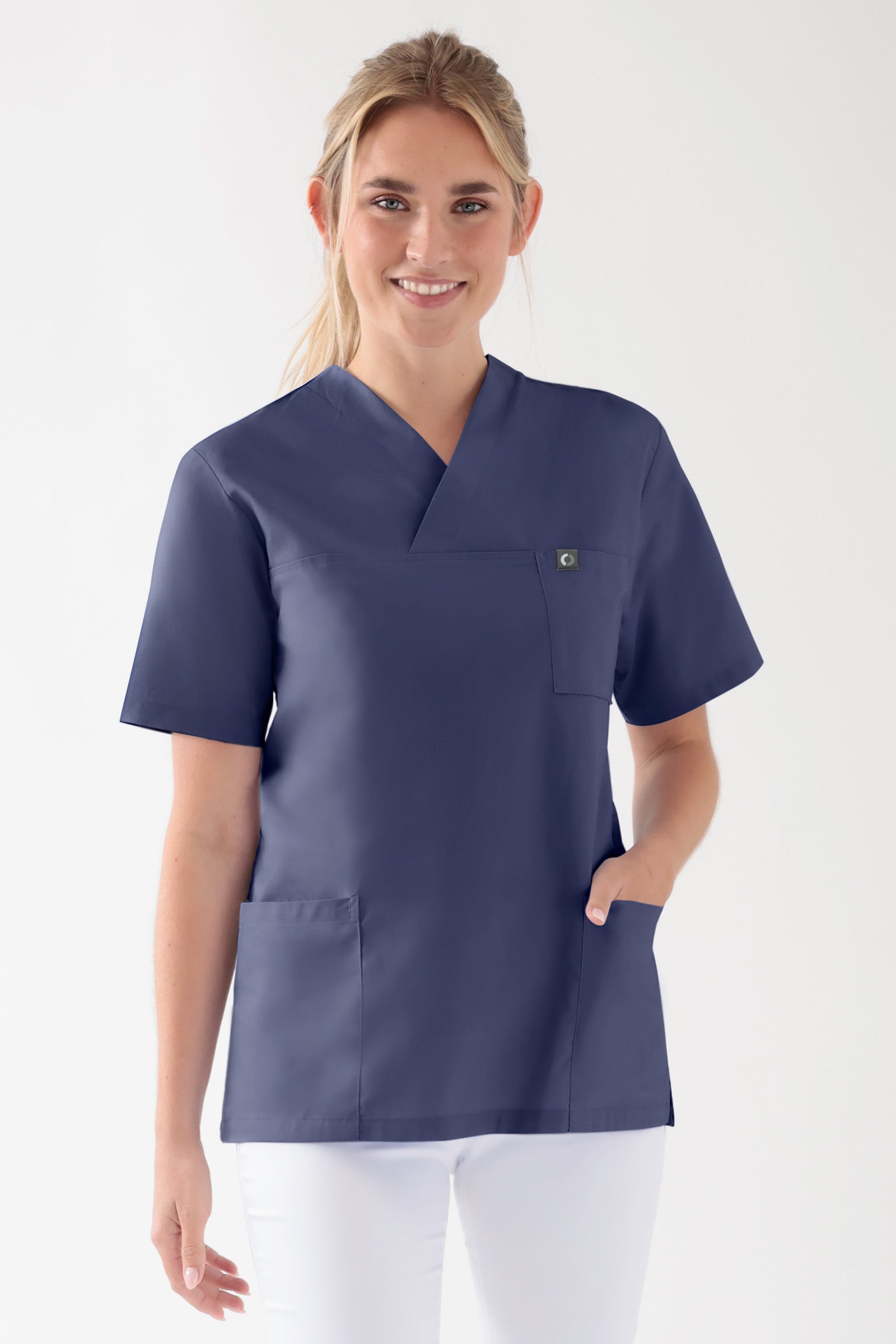 Baumwolle Schlupfkasack Unisex - Doppelpack light navy