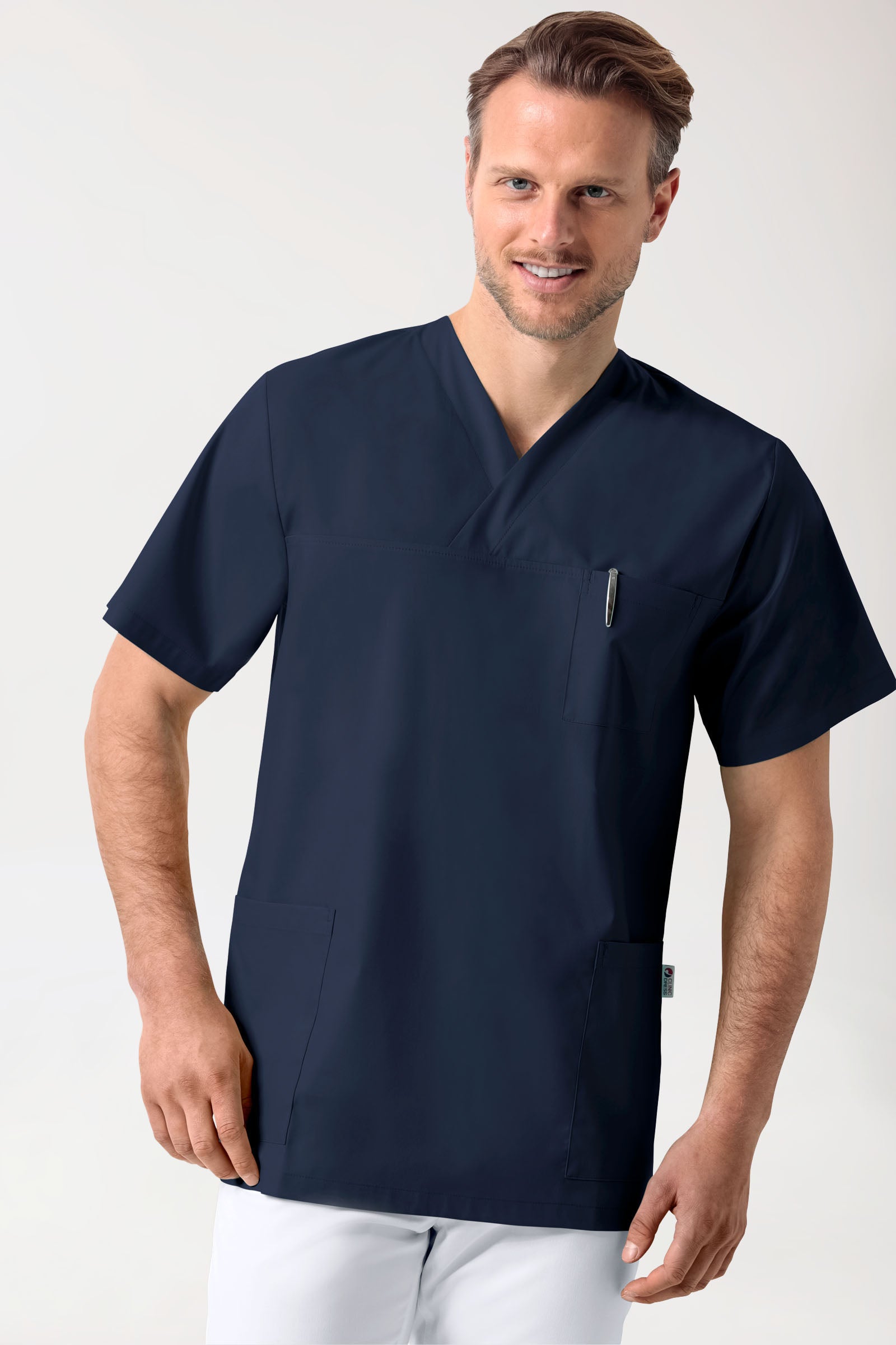 Stretch Schlupfkasack Unisex - V-Ausschnitt navy