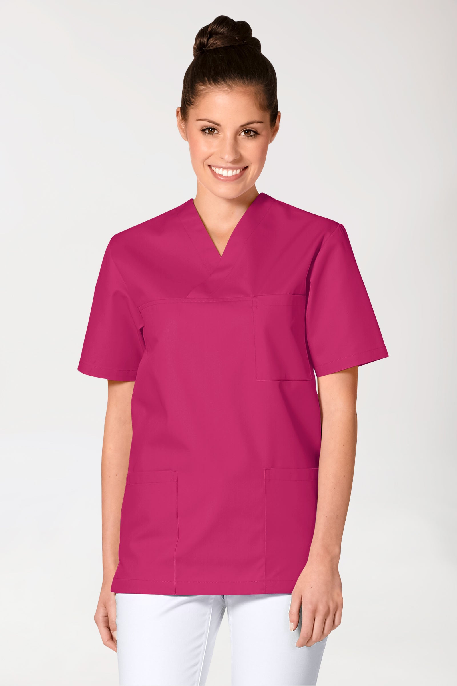 JUST STRONG Schlupfkasack Unisex - V-Ausschnitt pink