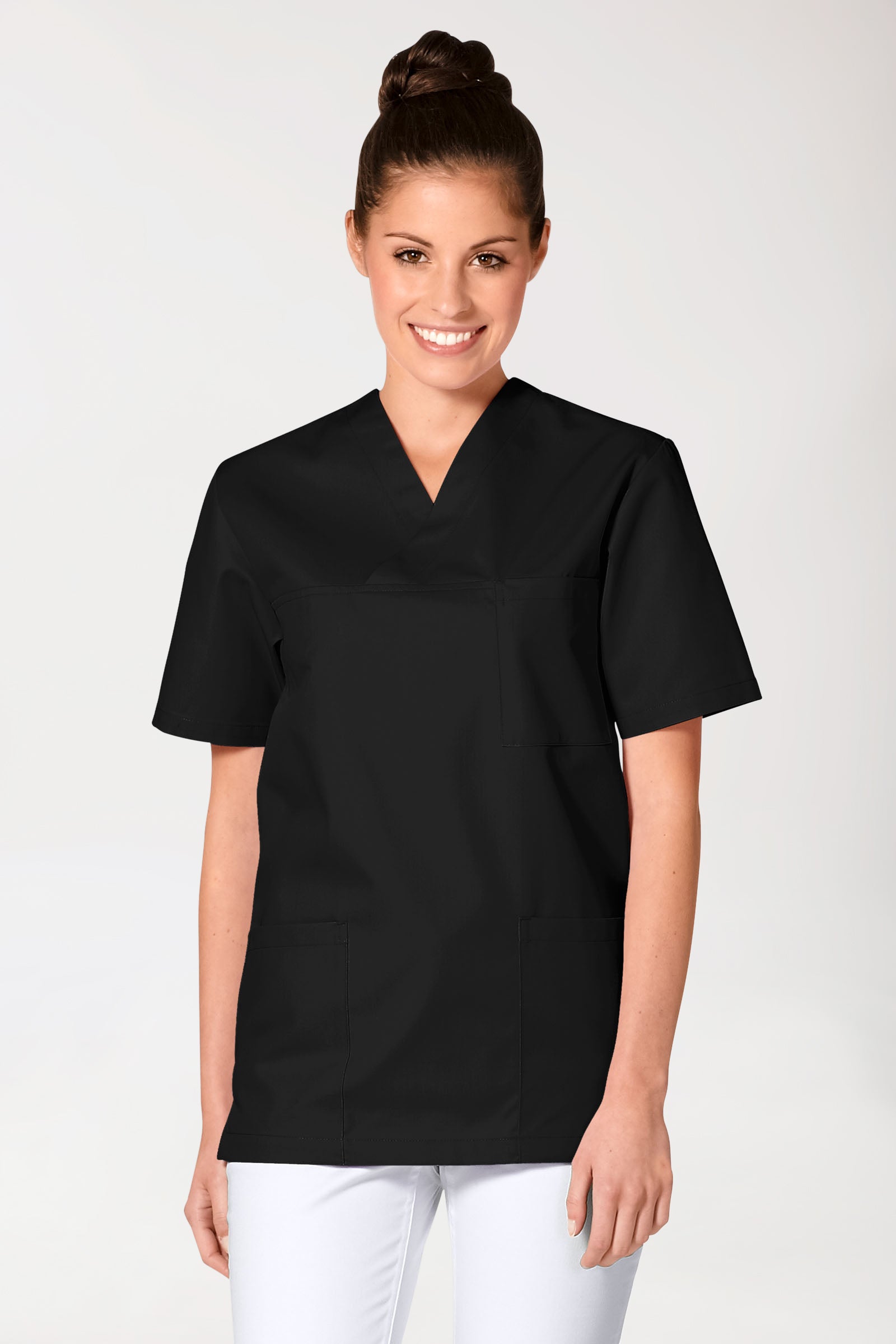 JUST STRONG Schlupfkasack Unisex - V-Ausschnitt schwarz