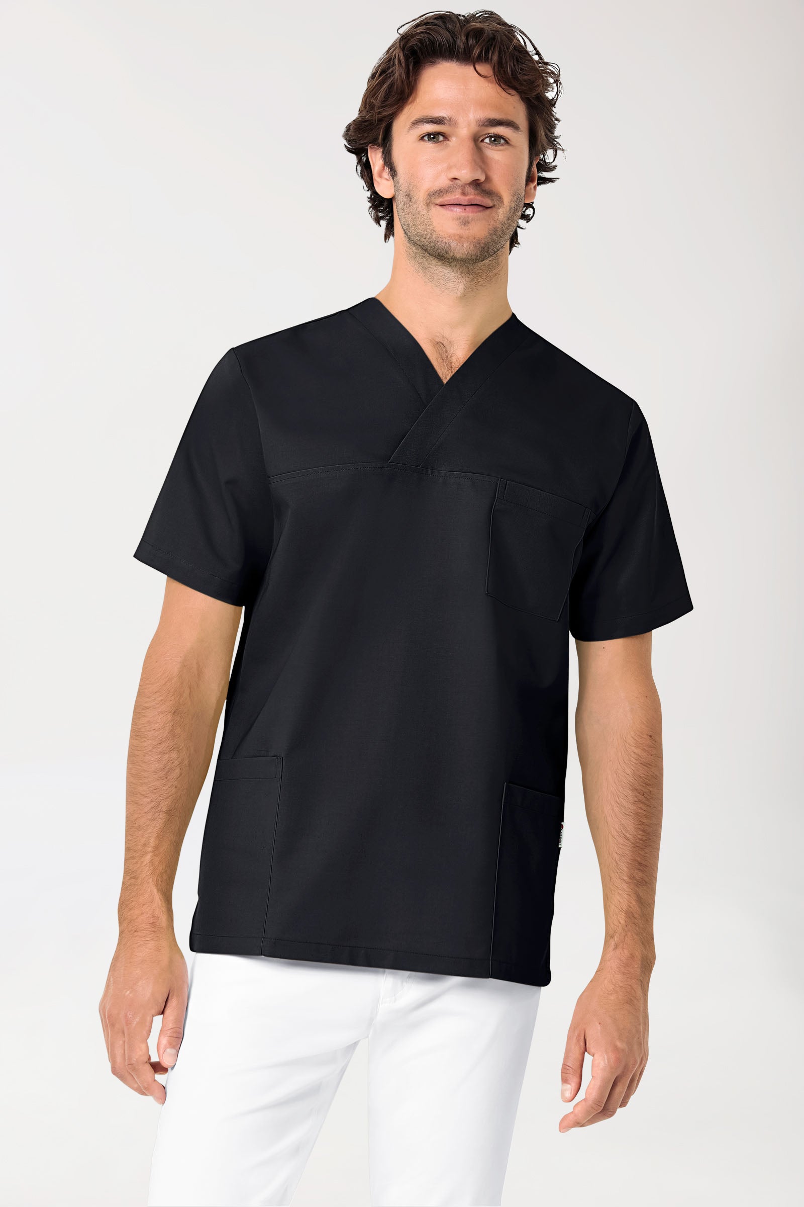 JUST STRONG Schlupfkasack Unisex - V-Ausschnitt schwarz