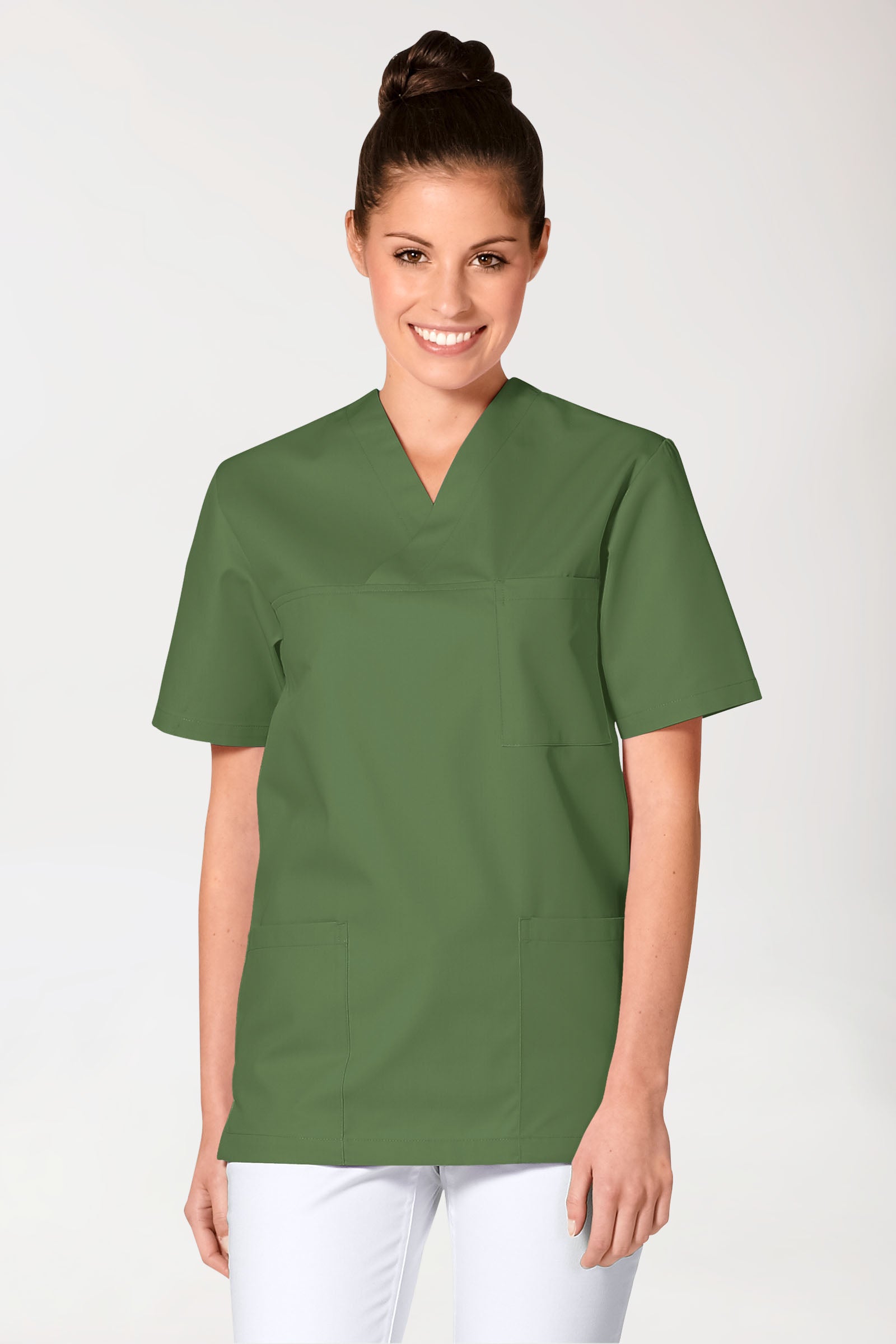 JUST STRONG Schlupfkasack Unisex - V-Ausschnitt wiesengrün