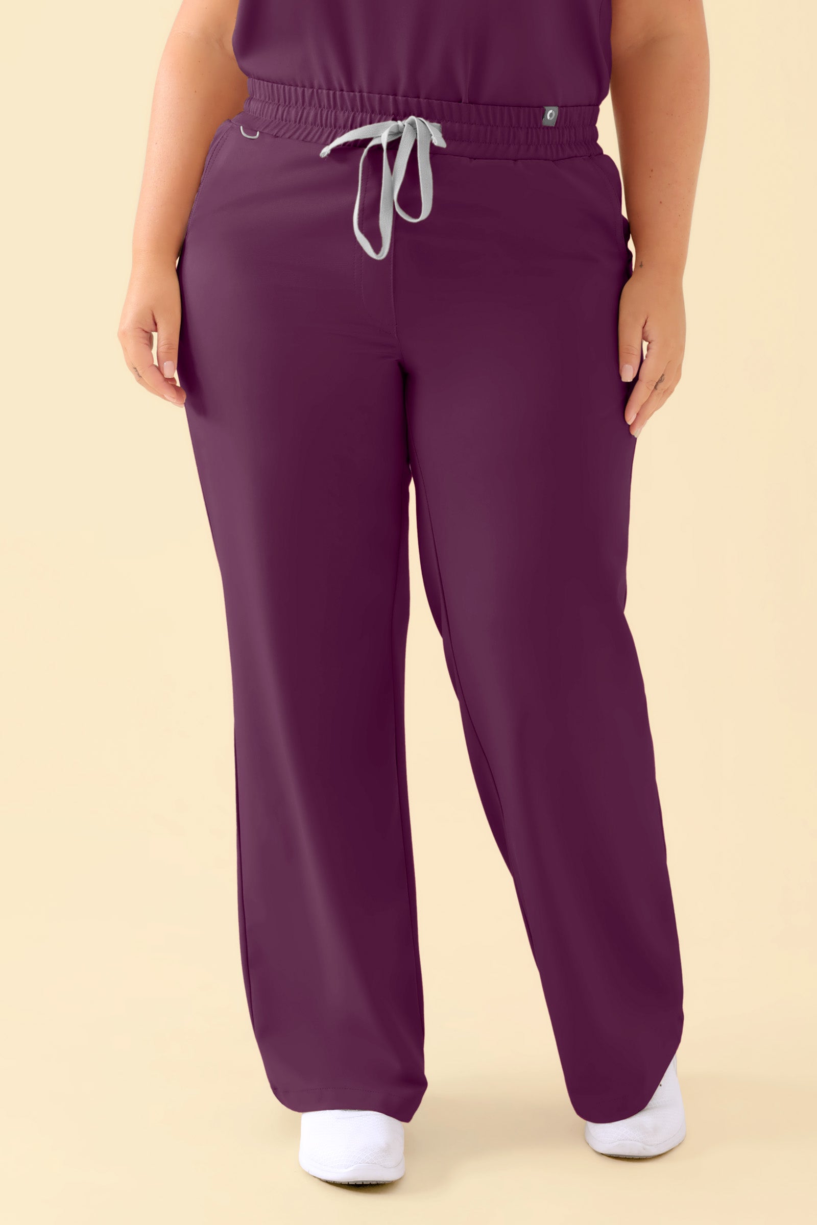 KAERE Hose Damen - weites Bein pflaume, Vorderansicht 