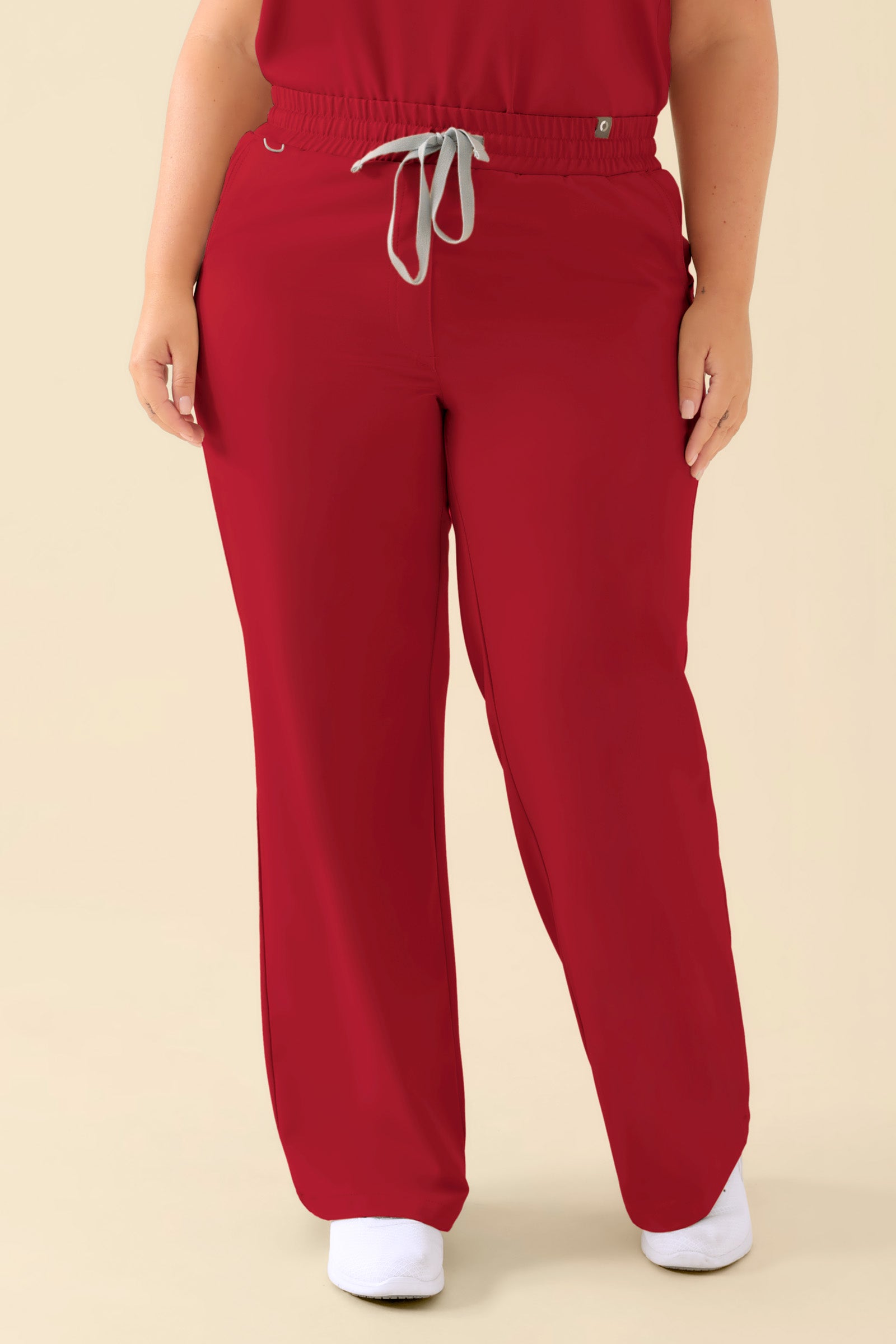 KAERE Hose Damen - weites Bein rot, Vorderansicht 