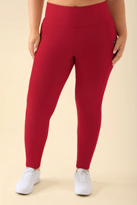 KAERE Leggings Damen - super elastisch rot