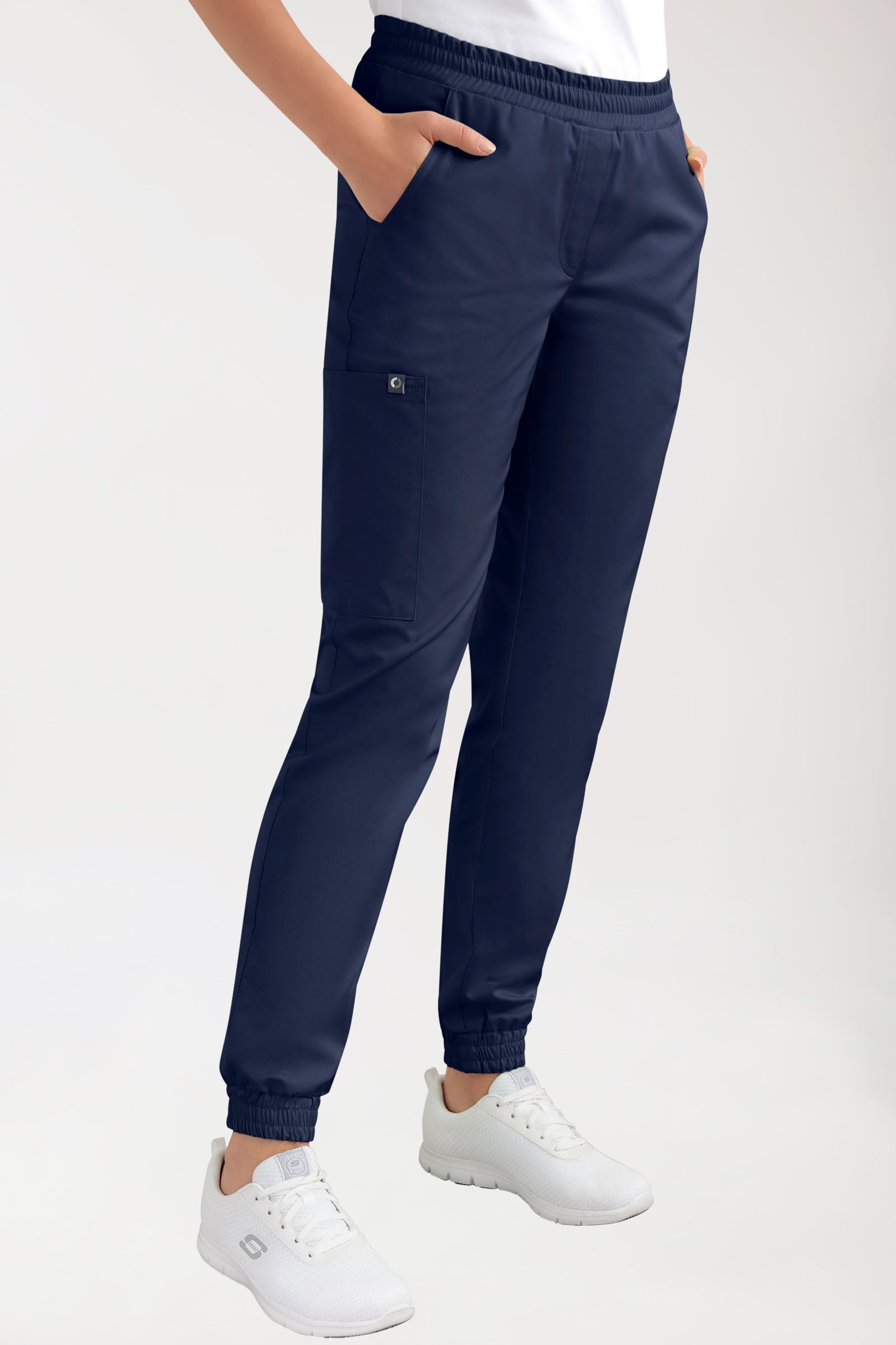 CORE Cargohose Damen - Jogpants Style navy, Vorderansicht 