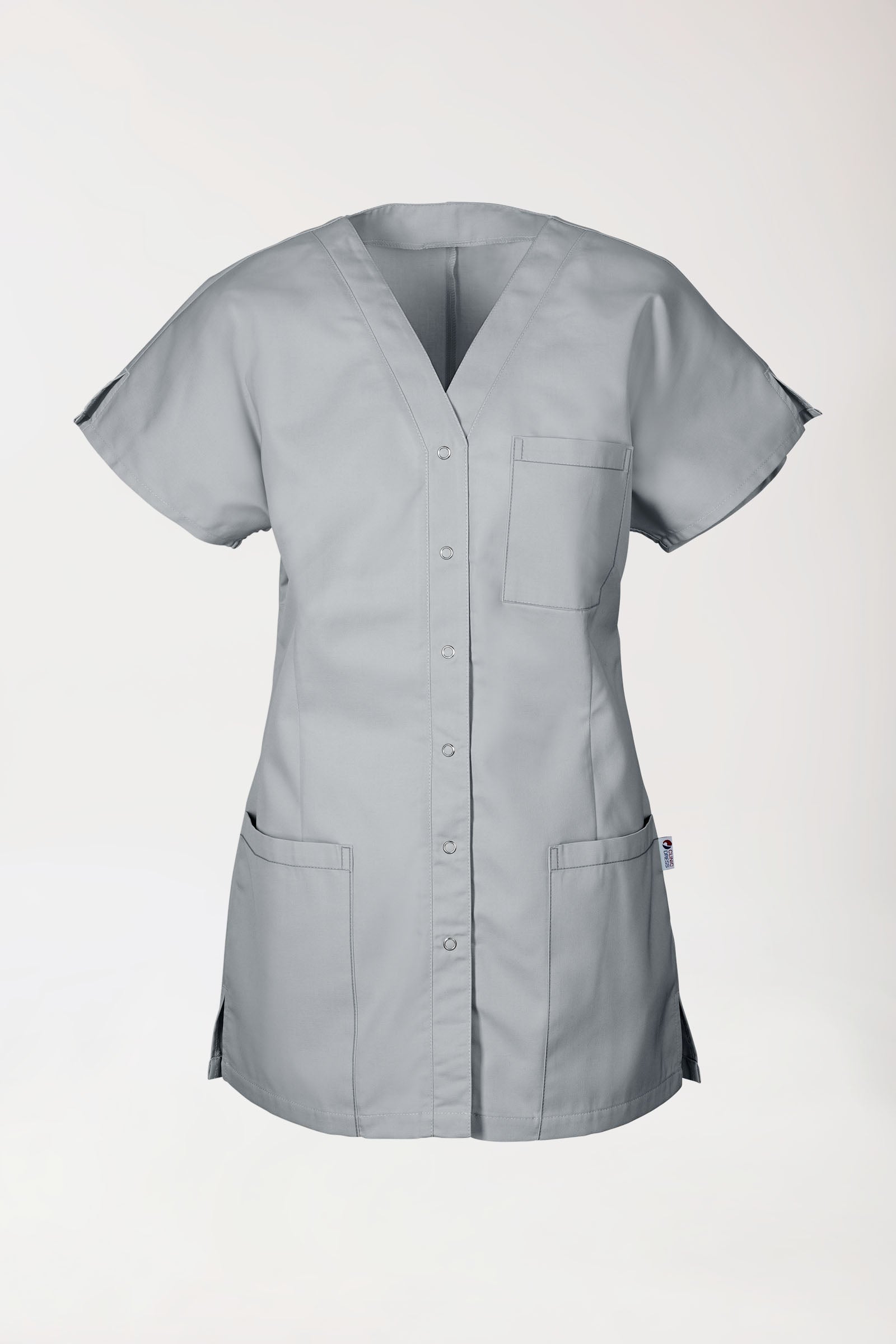 JUST STRONG Kasack Damen - durchgeknöpft grau