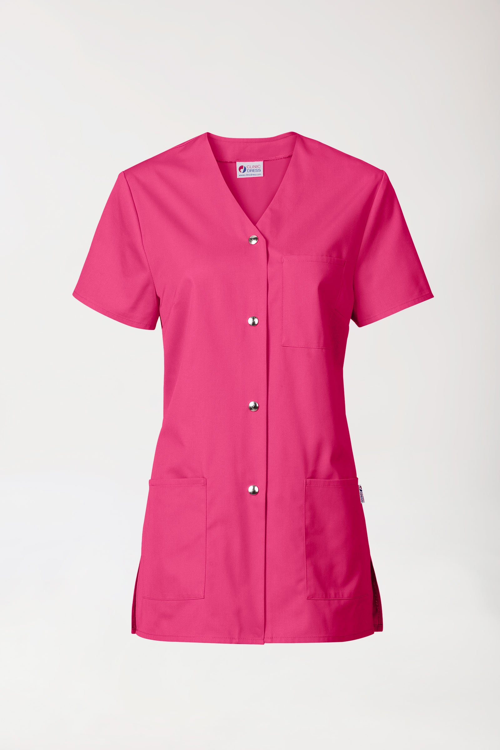 Beauty Kasack Damen - durchgeknöpft pink