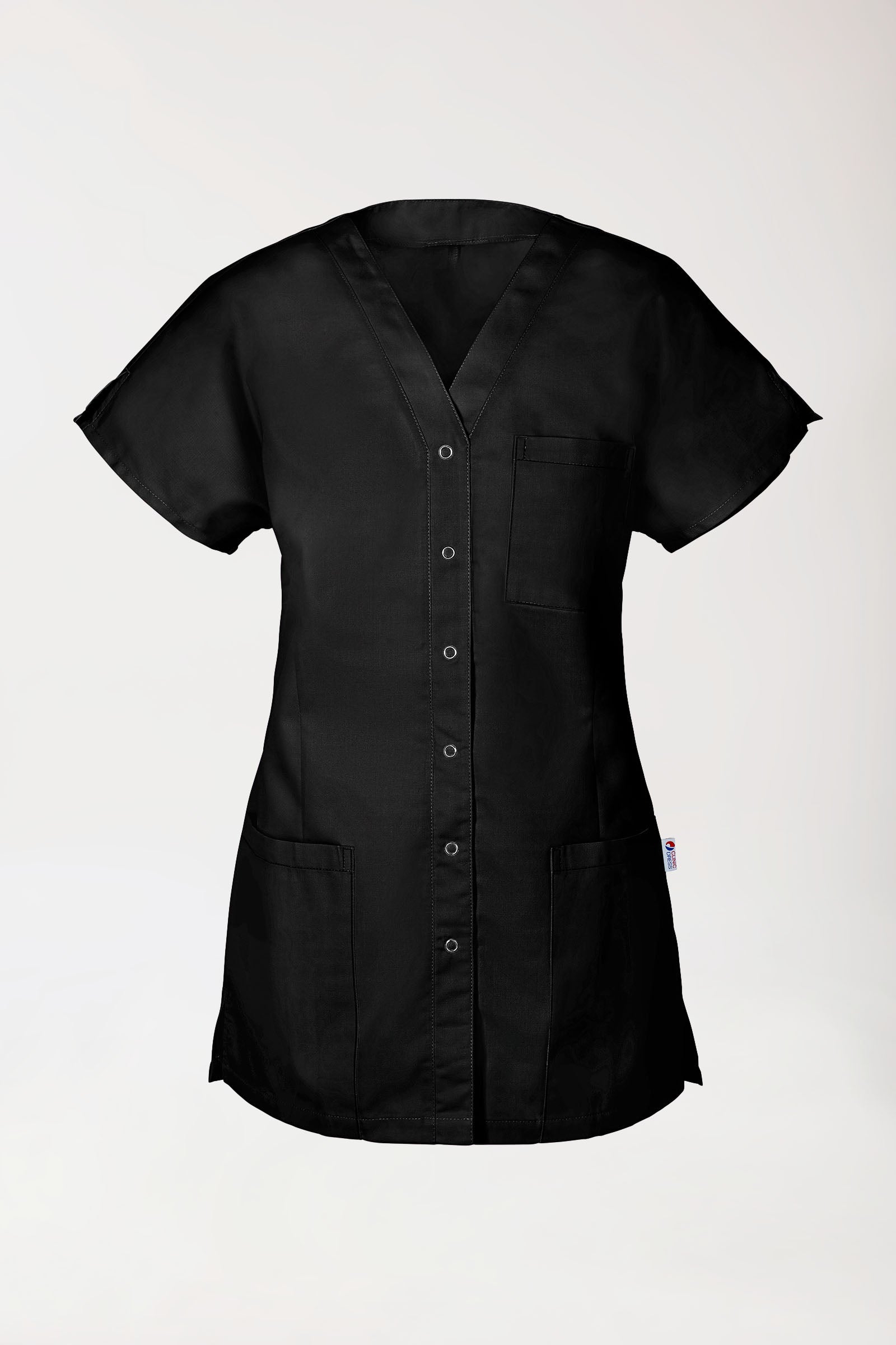 JUST STRONG Kasack Damen - durchgeknöpft schwarz