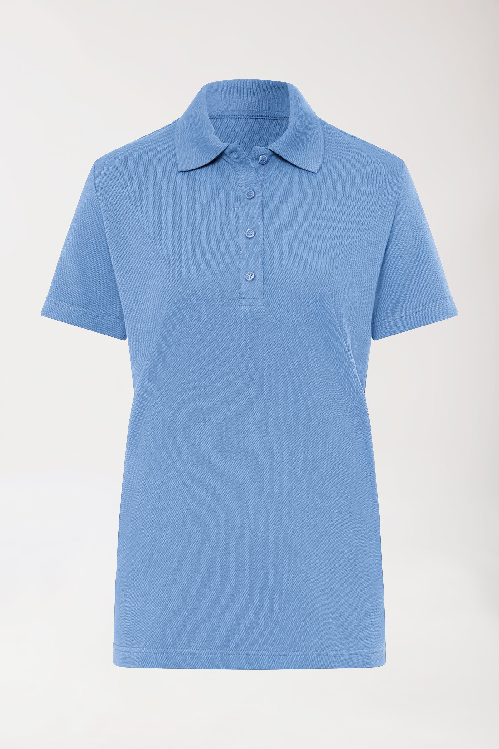 CORE Shirt Damen - Polokragen himmelblau