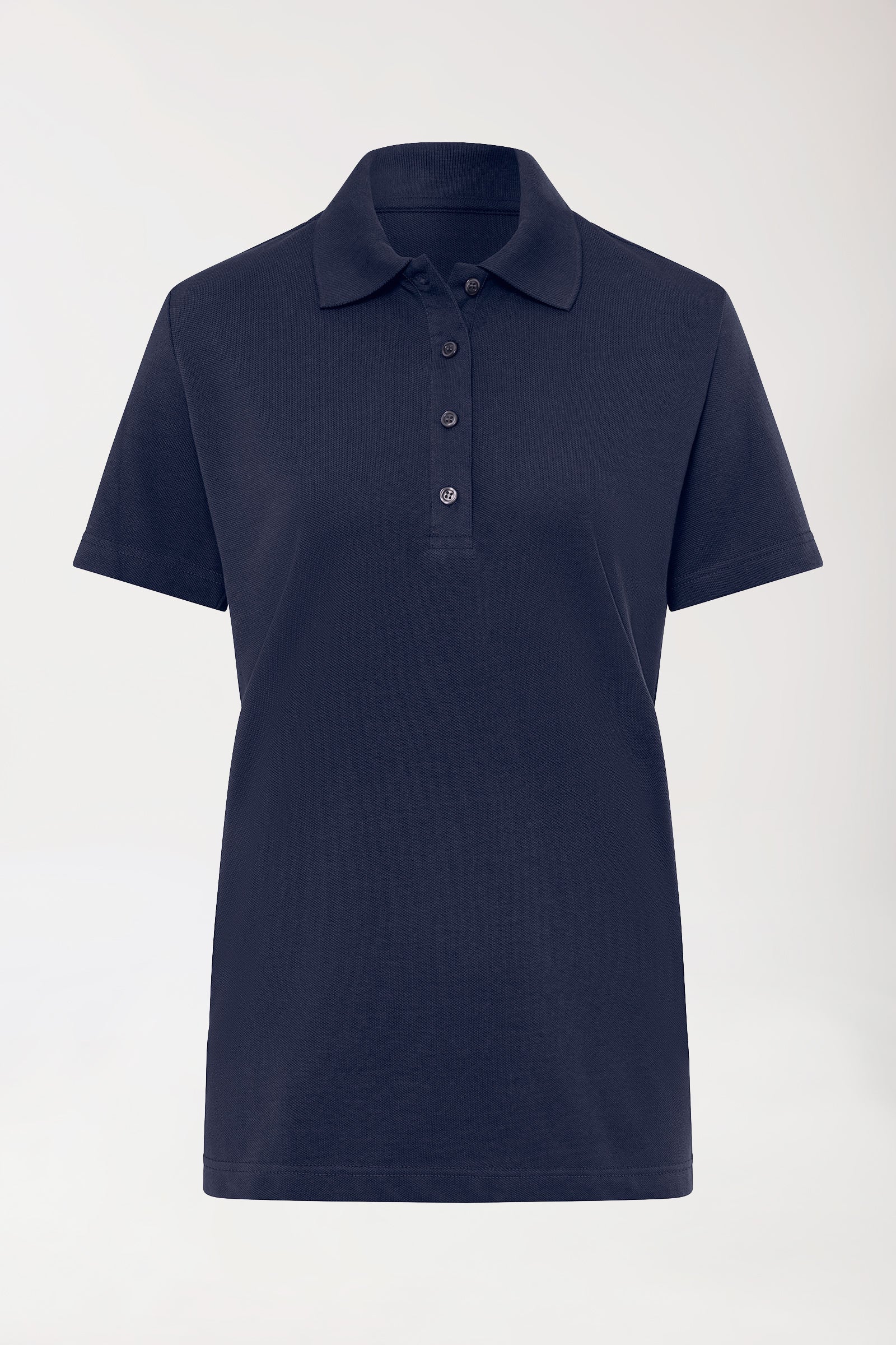 CORE Shirt Damen - Polokragen navy, Vorderansicht 