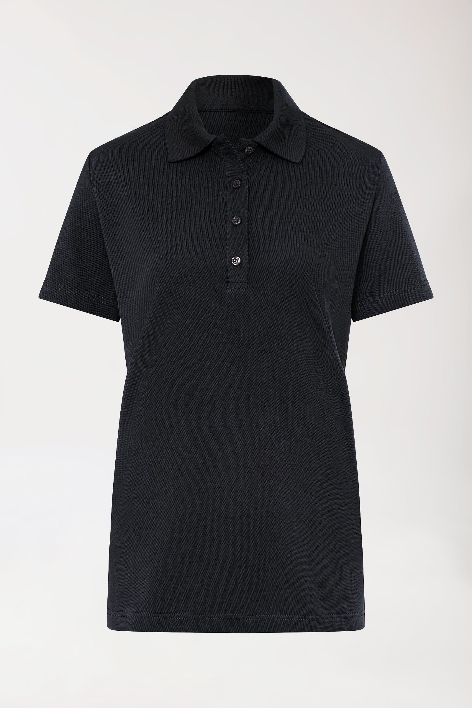 CORE Shirt Damen - Polokragen schwarz