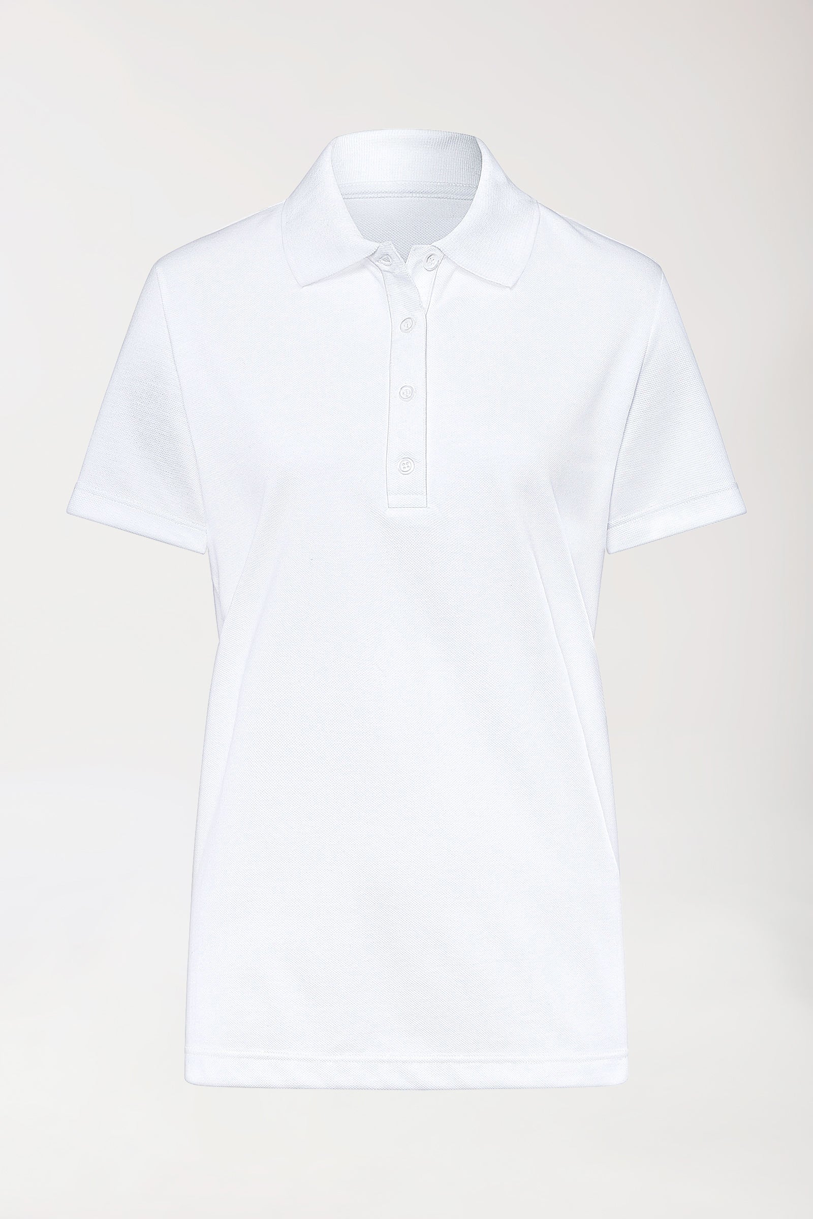 CORE Shirt Damen - Polokragen weiß