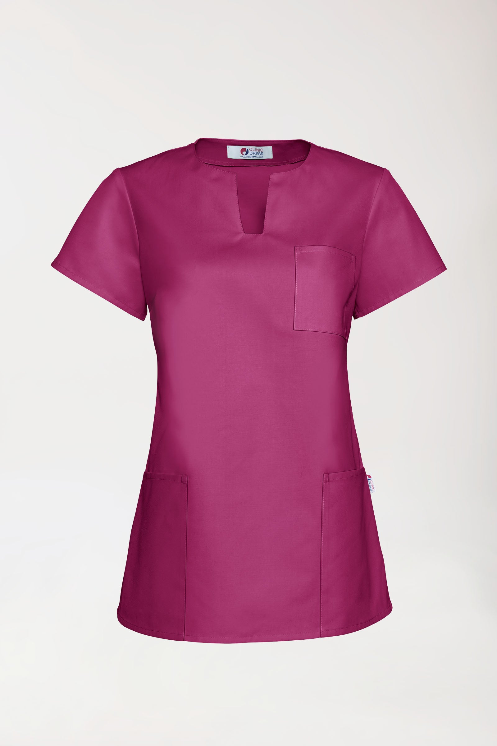 JUST STRONG Schlupfkasack Damen - eckiger Ausschnitt berry