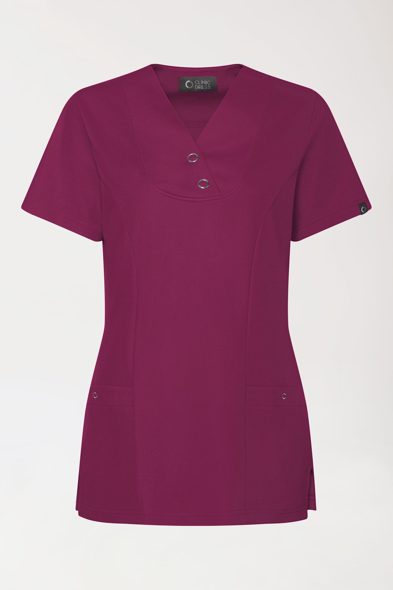 COMFY FLEX Stretch Schlupfkasack Damen - mit Druckknöpfen berry