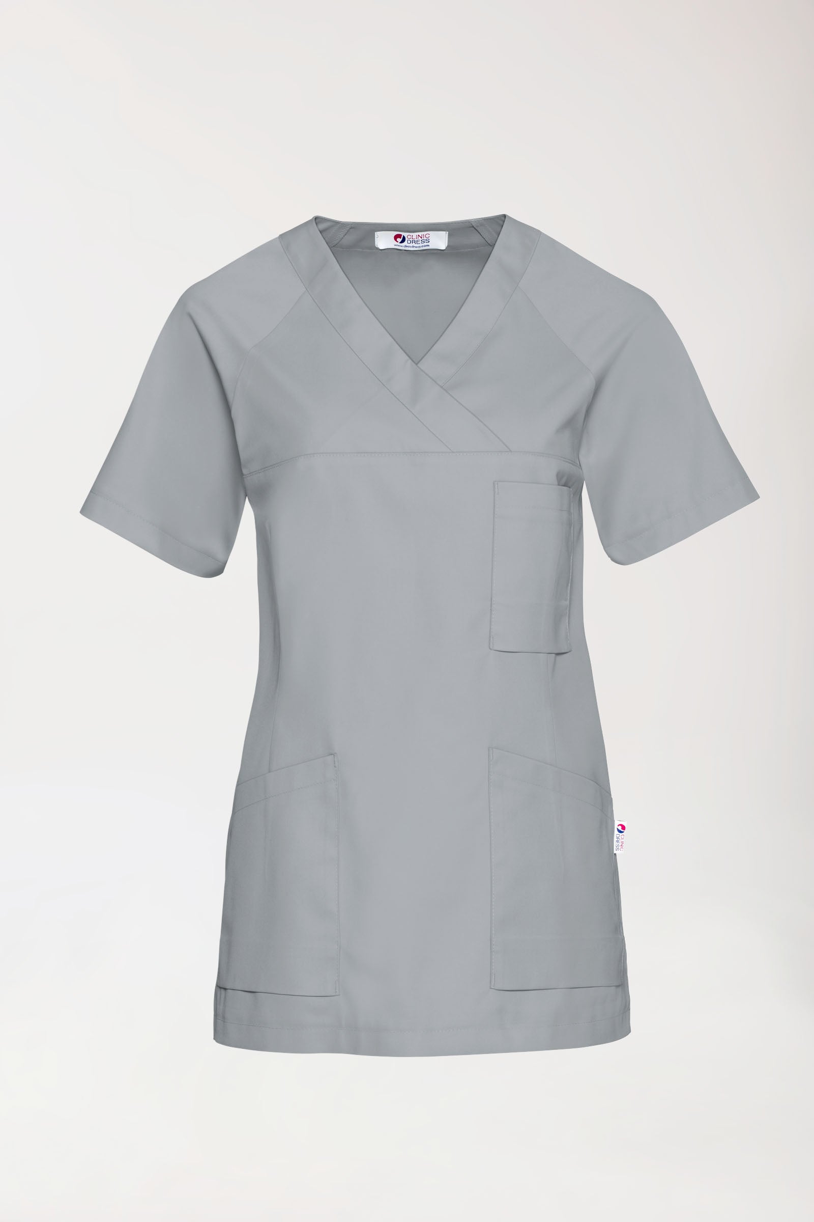 CORE Schlupfkasack Damen - V-Ausschnitt grau