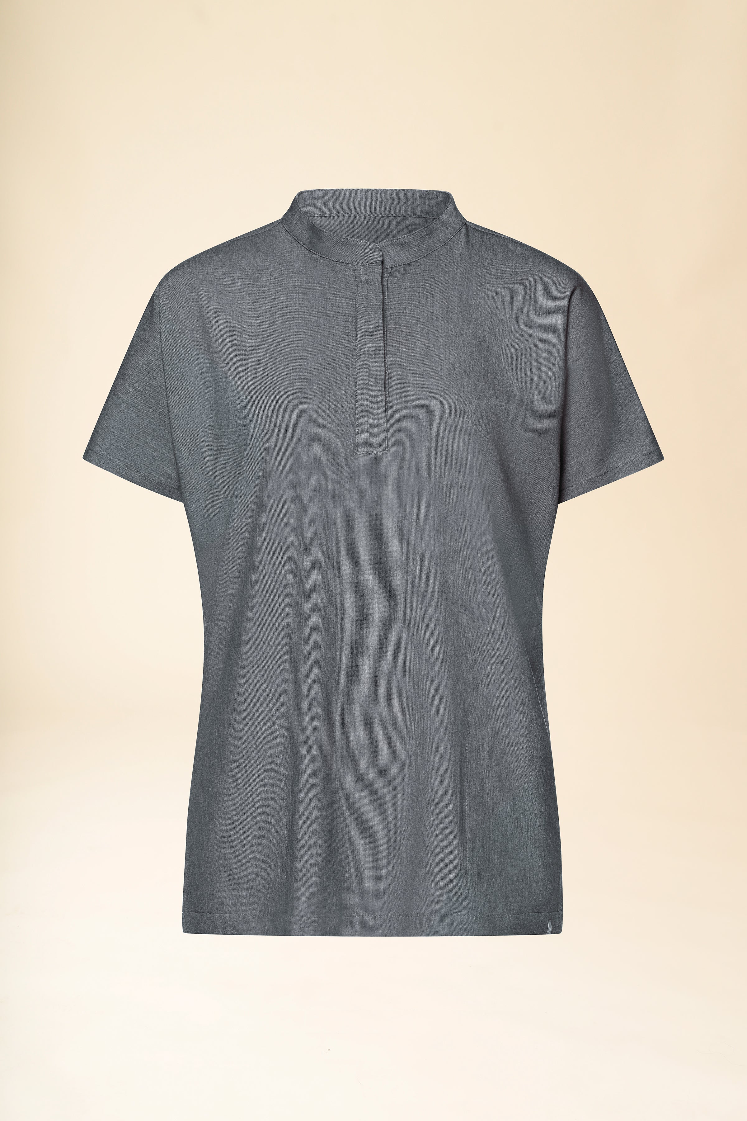 KAERE Schlupfkasack Damen - Stehkragen grau melange