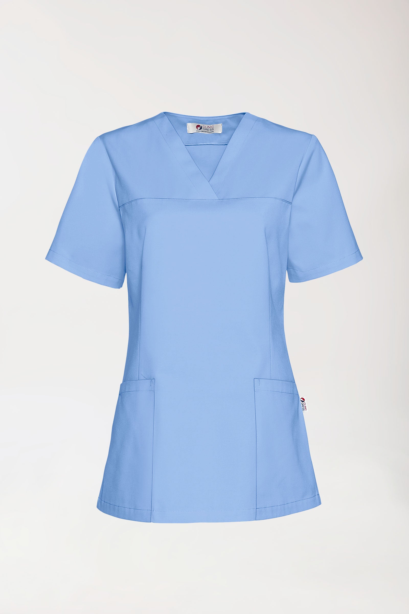 JUST STRONG Schlupfkasack Damen - V-Ausschnitt himmelblau