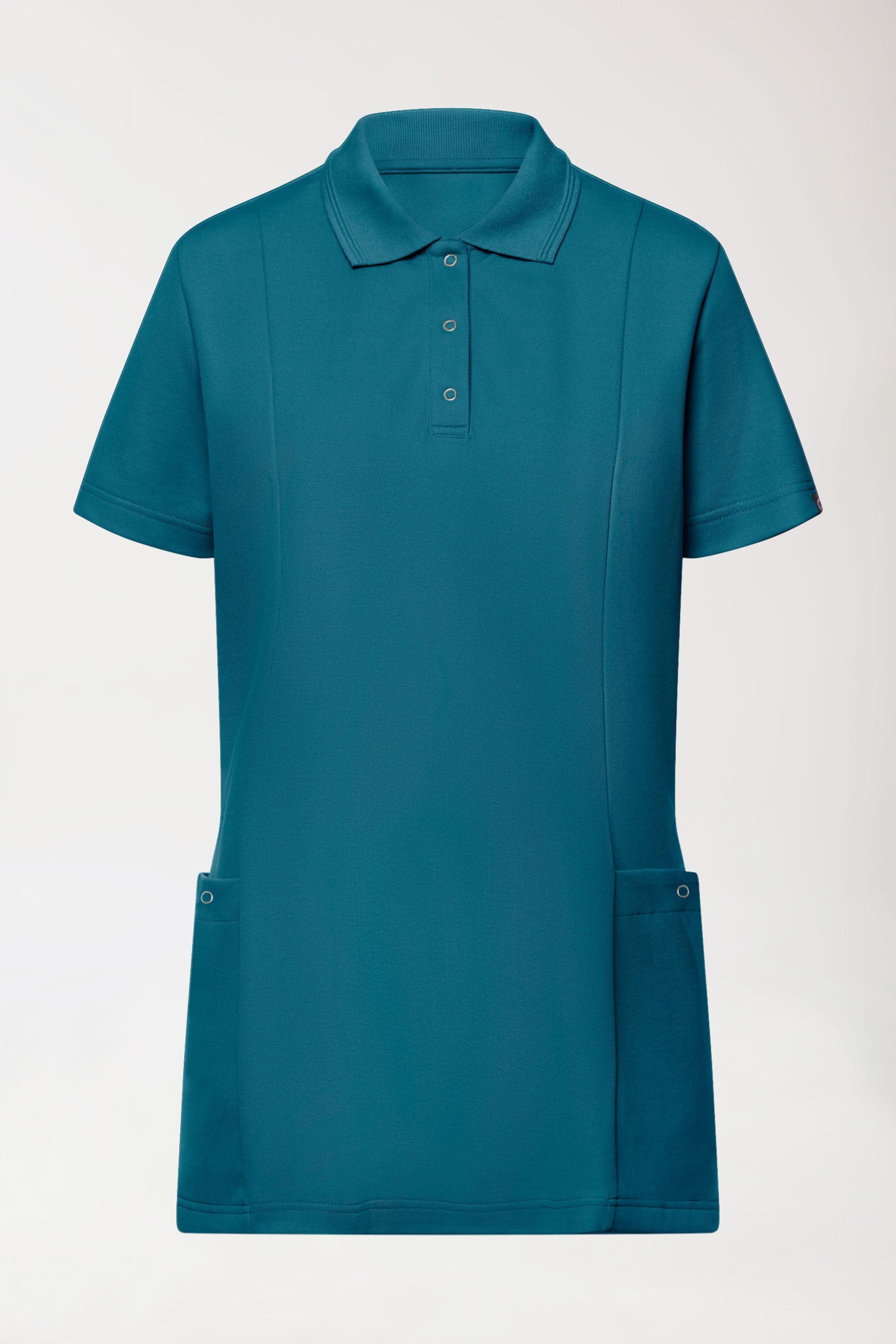 COMFY FLEX Stretch Schlupfkasack Damen - Polokragen petrol