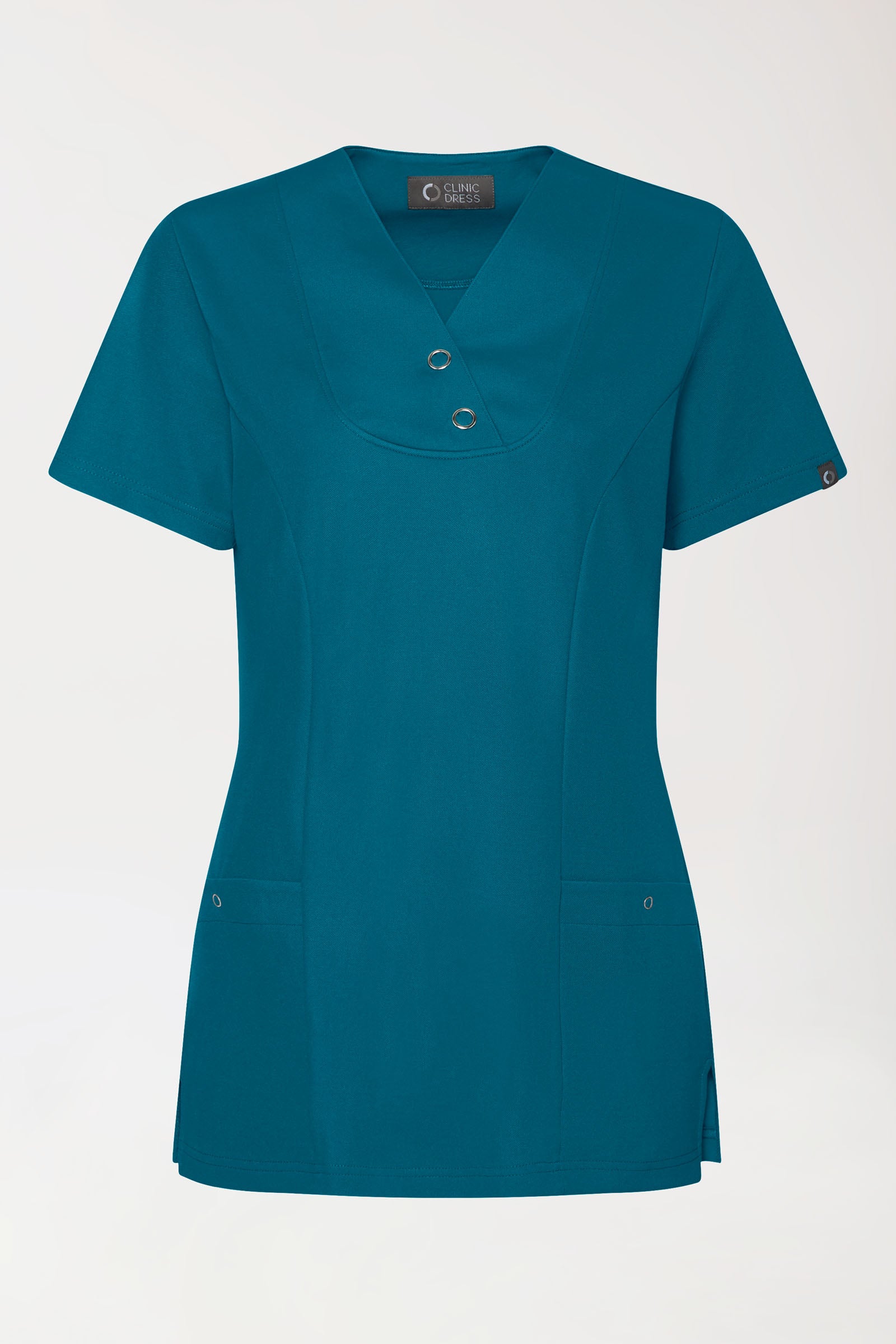 COMFY FLEX Stretch Schlupfkasack Damen - mit Druckknöpfen petrol